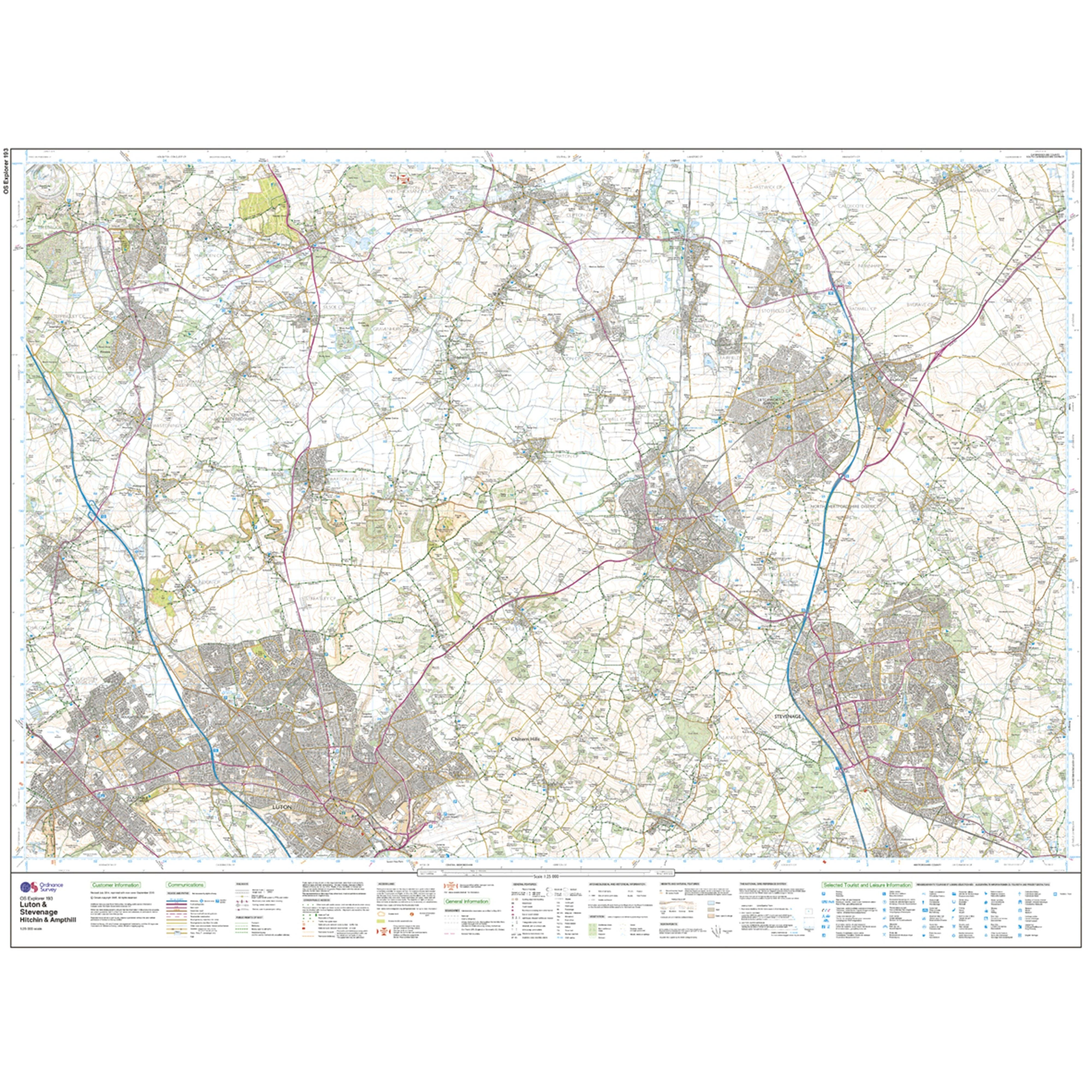 Explorer Active 193 Luton & Stevenage Map With Digital Version - Image 3