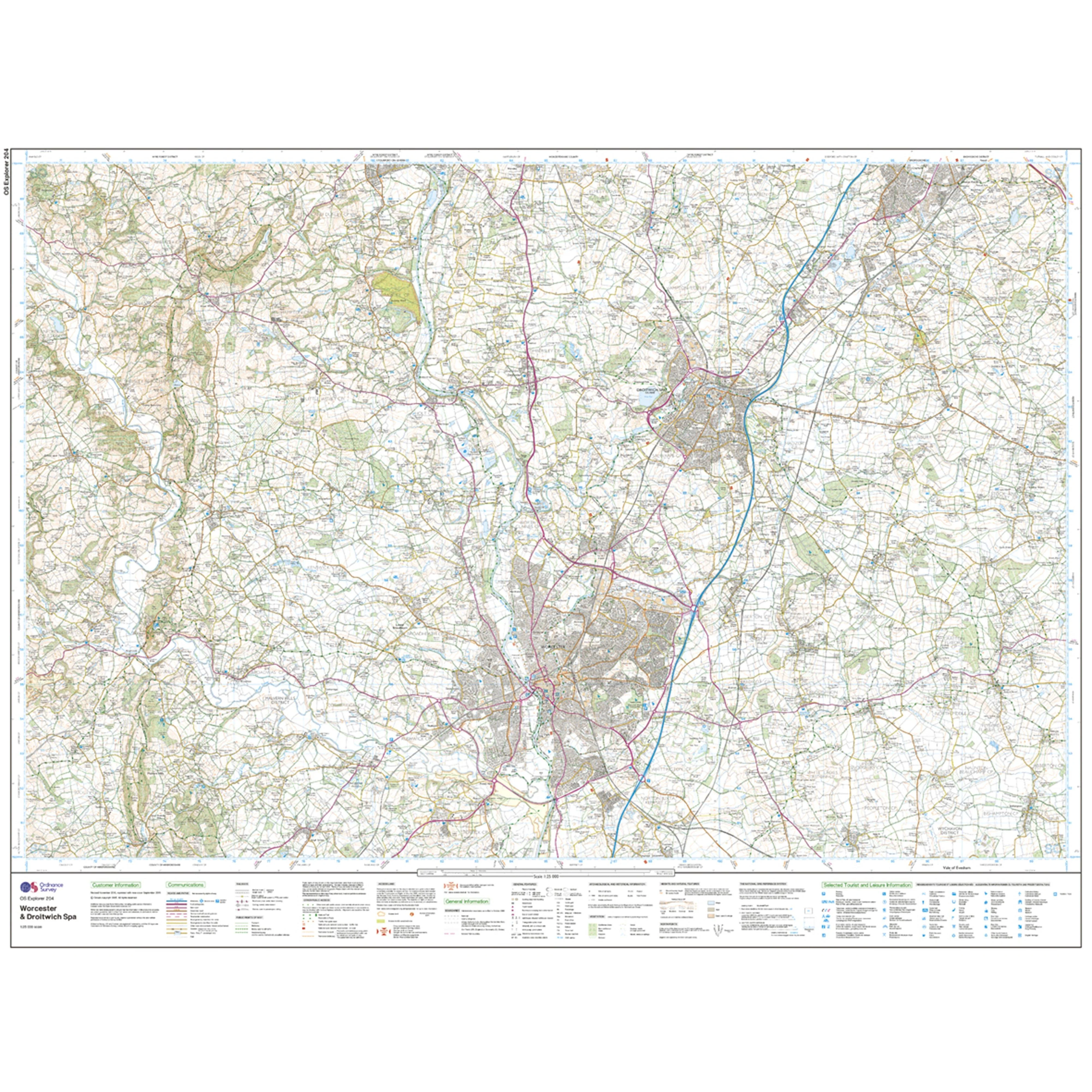 Explorer Active 204 Worcester & Droitwich Spa Map With Digital Version - Image 3