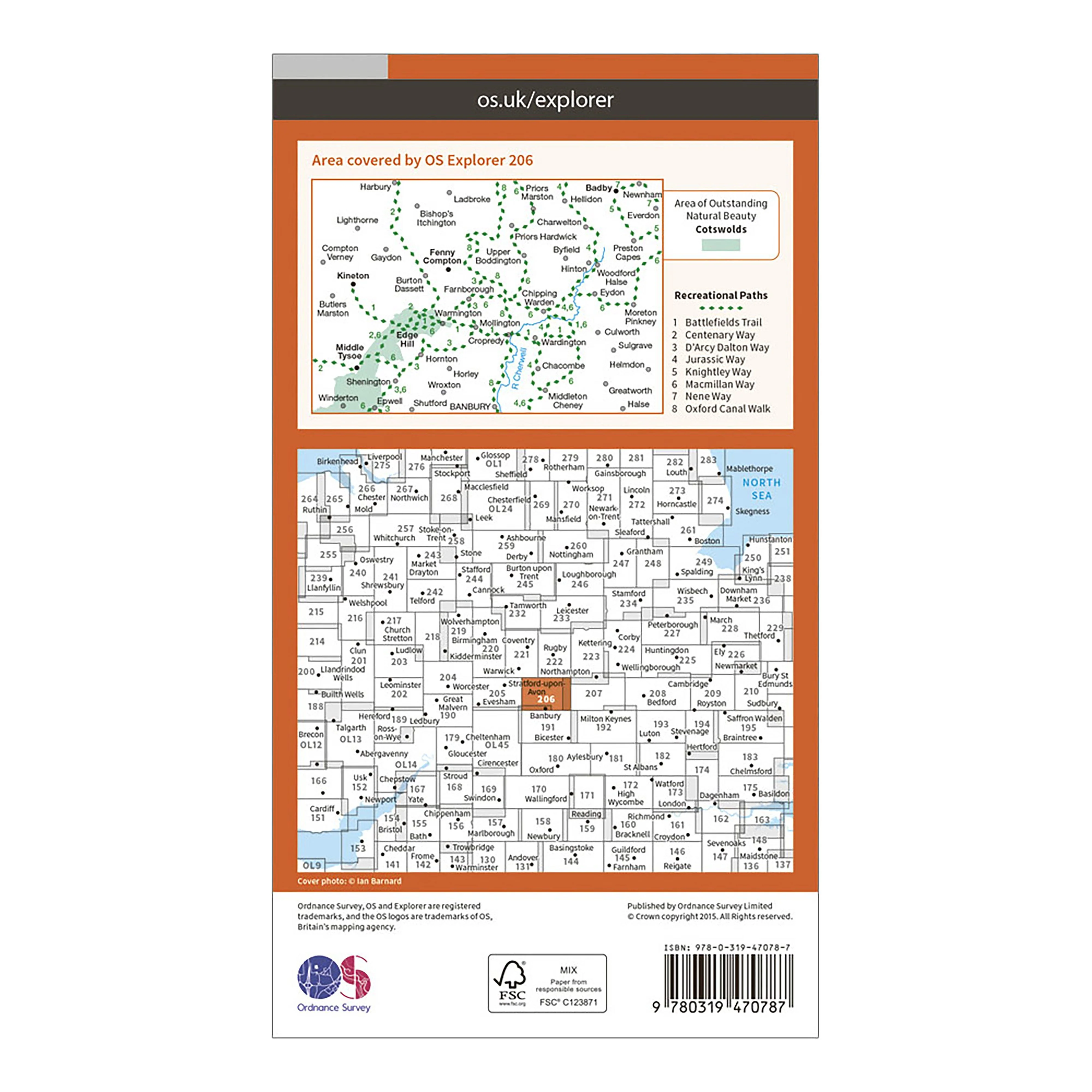 Explorer Active 206 Edge Hill  Fenny Compton Map With Digital Version - Image 2