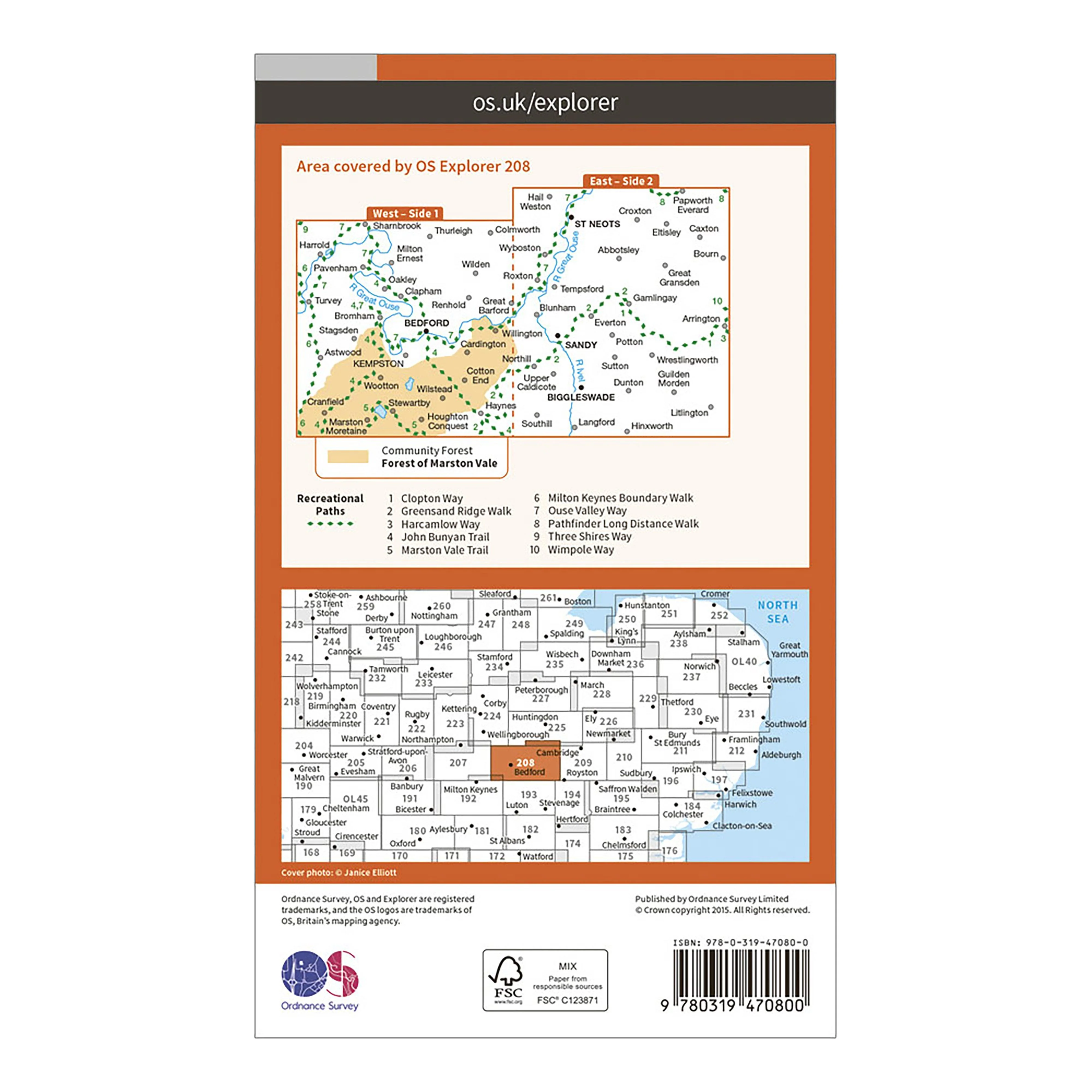 Explorer Active 208 Bedford St Neots Map With Digital Version - Image 2