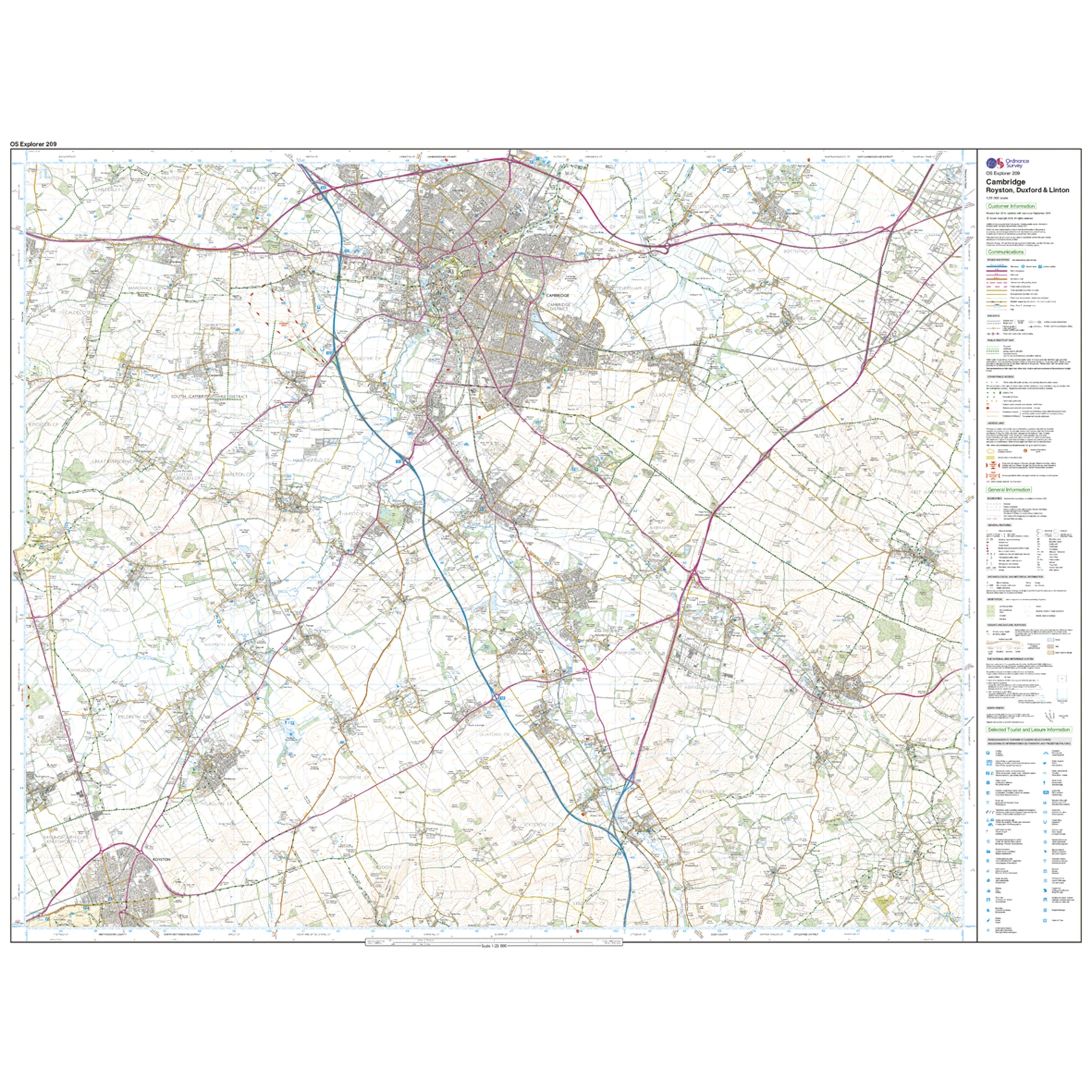 Explorer Active 209 Cambridge, Royston, Duxford & Linton Map With Digital Version - Image 2