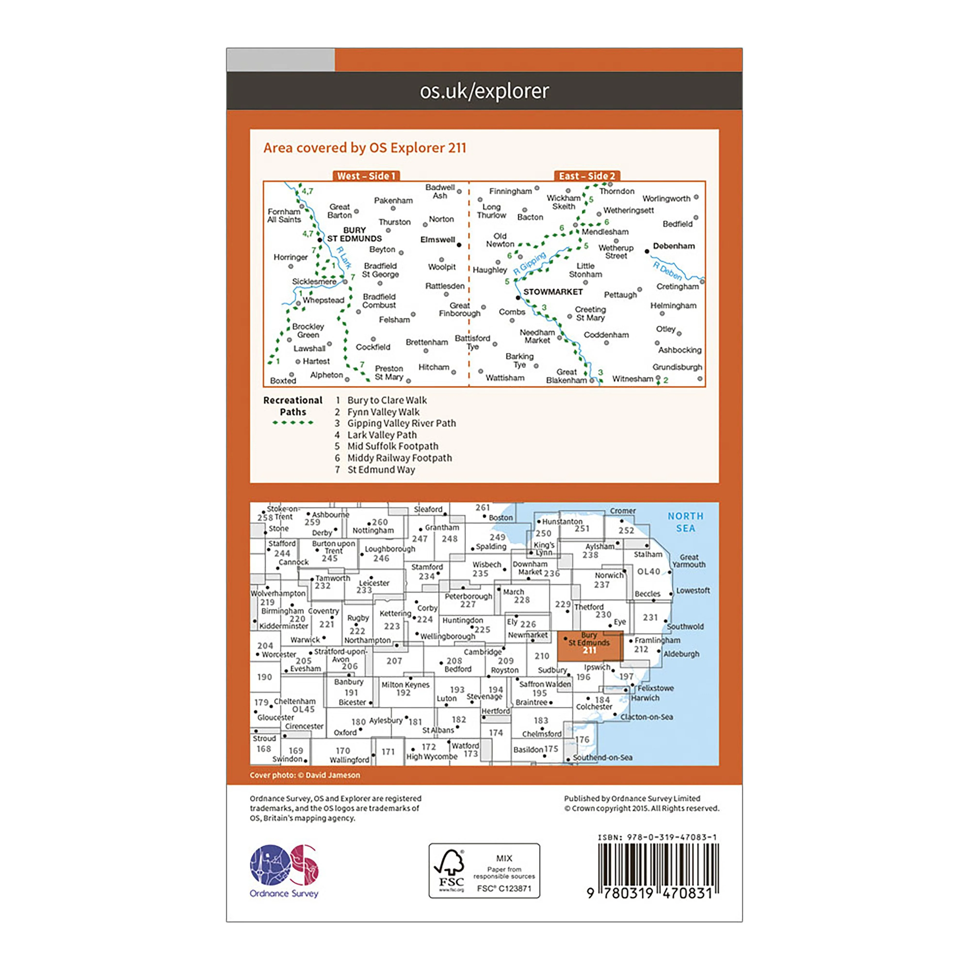 Explorer Active 211 Bury St Edmunds & Stowmarket Map With Digital Version - Image 2