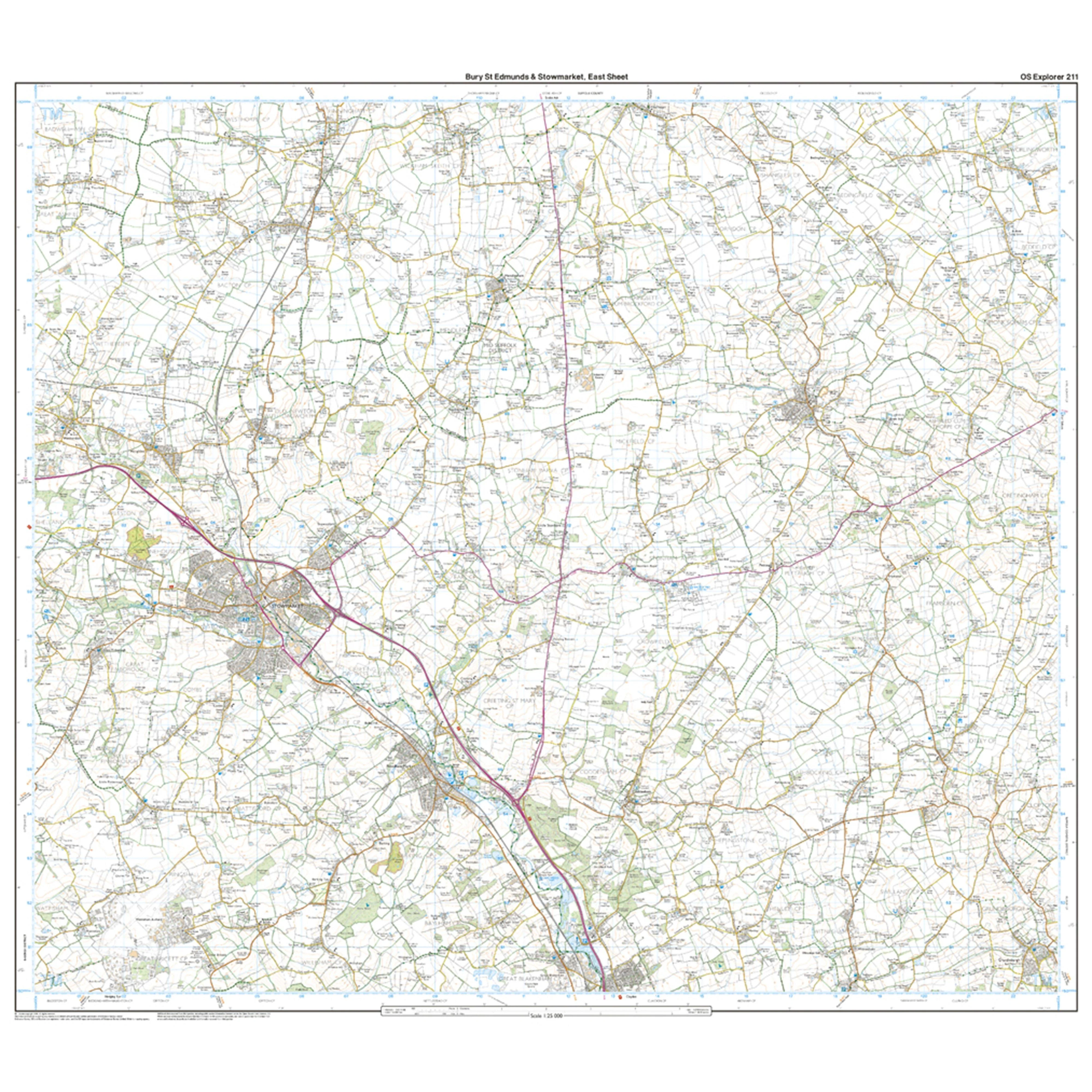 Explorer Active 211 Bury St Edmunds & Stowmarket Map With Digital Version - Image 3