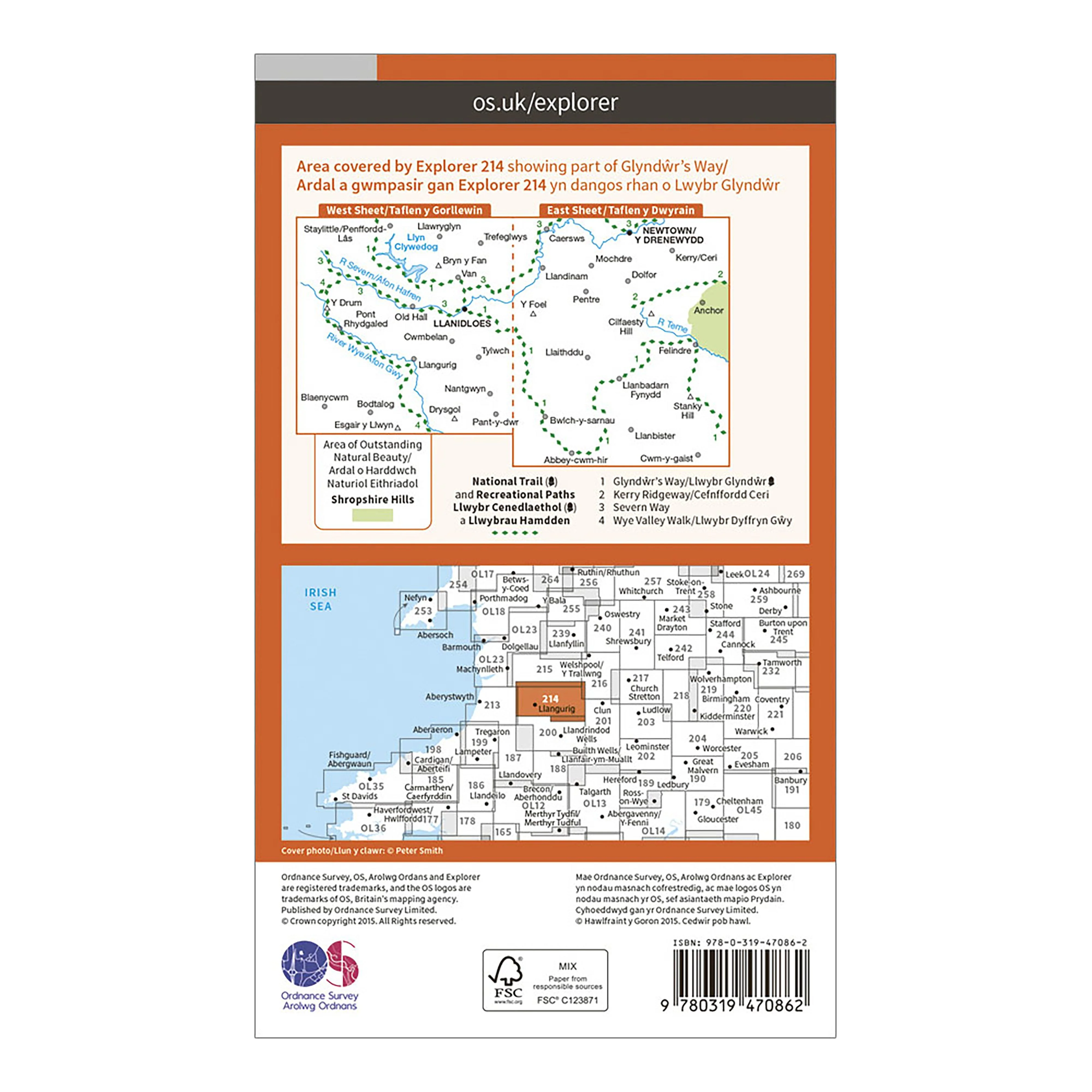 Explorer Active 214 Llanidloes  Newton Map With Digital Version - Image 2