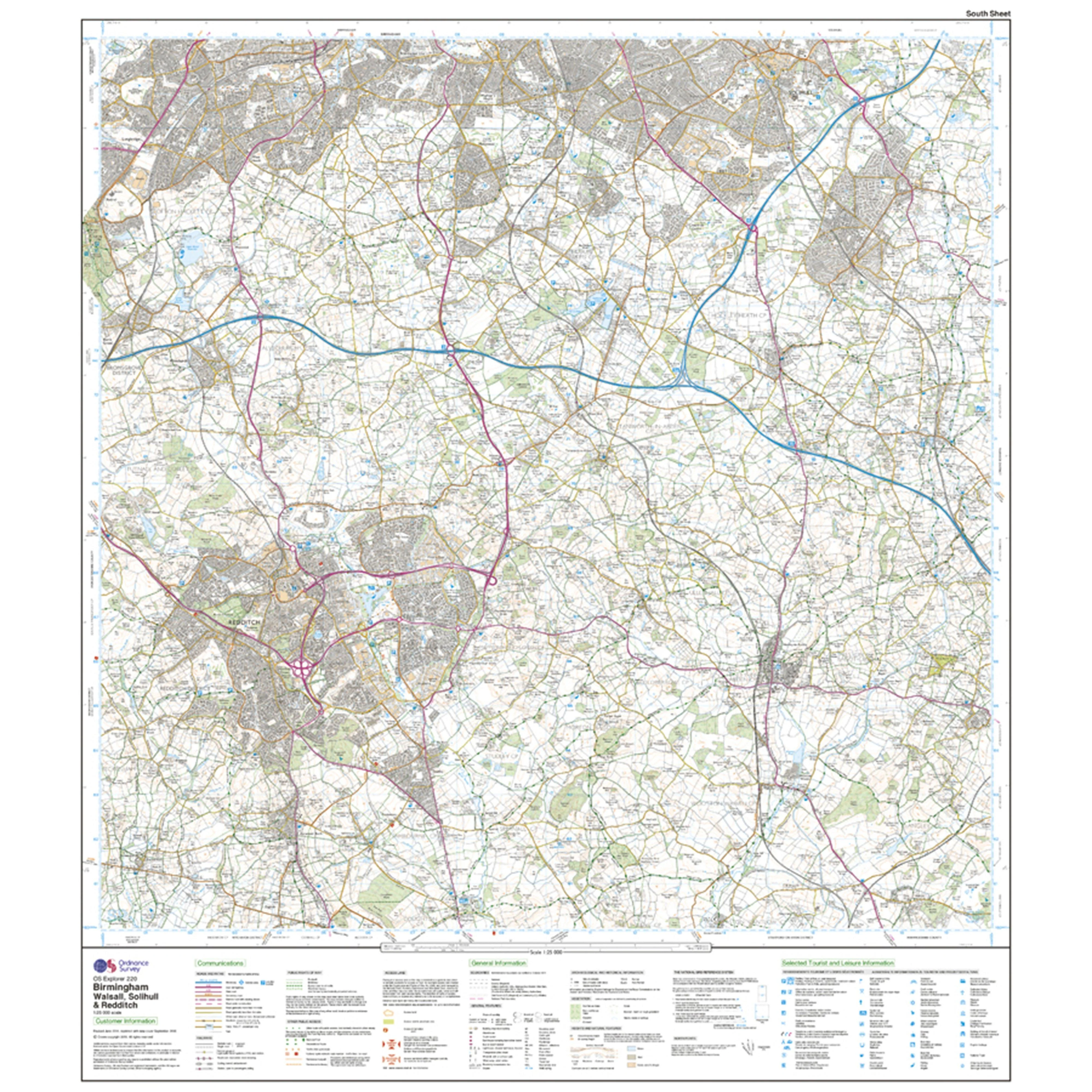 Explorer Active 220 Birmingham, Walsall, Solihull & Redditch Map With Digital Version - Image 4