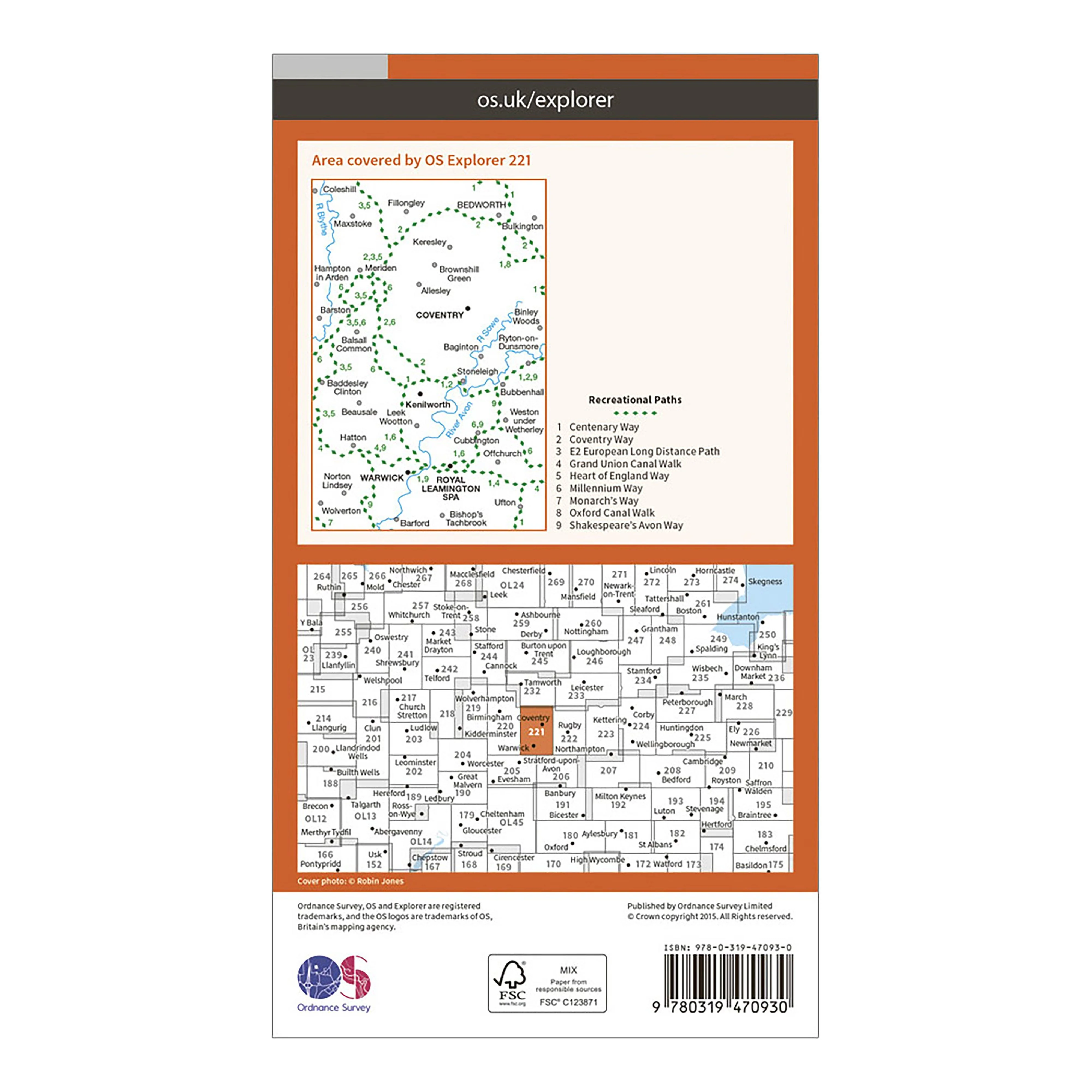 Explorer Active 221 Coventry & Warwick Map With Digital Version - Image 2