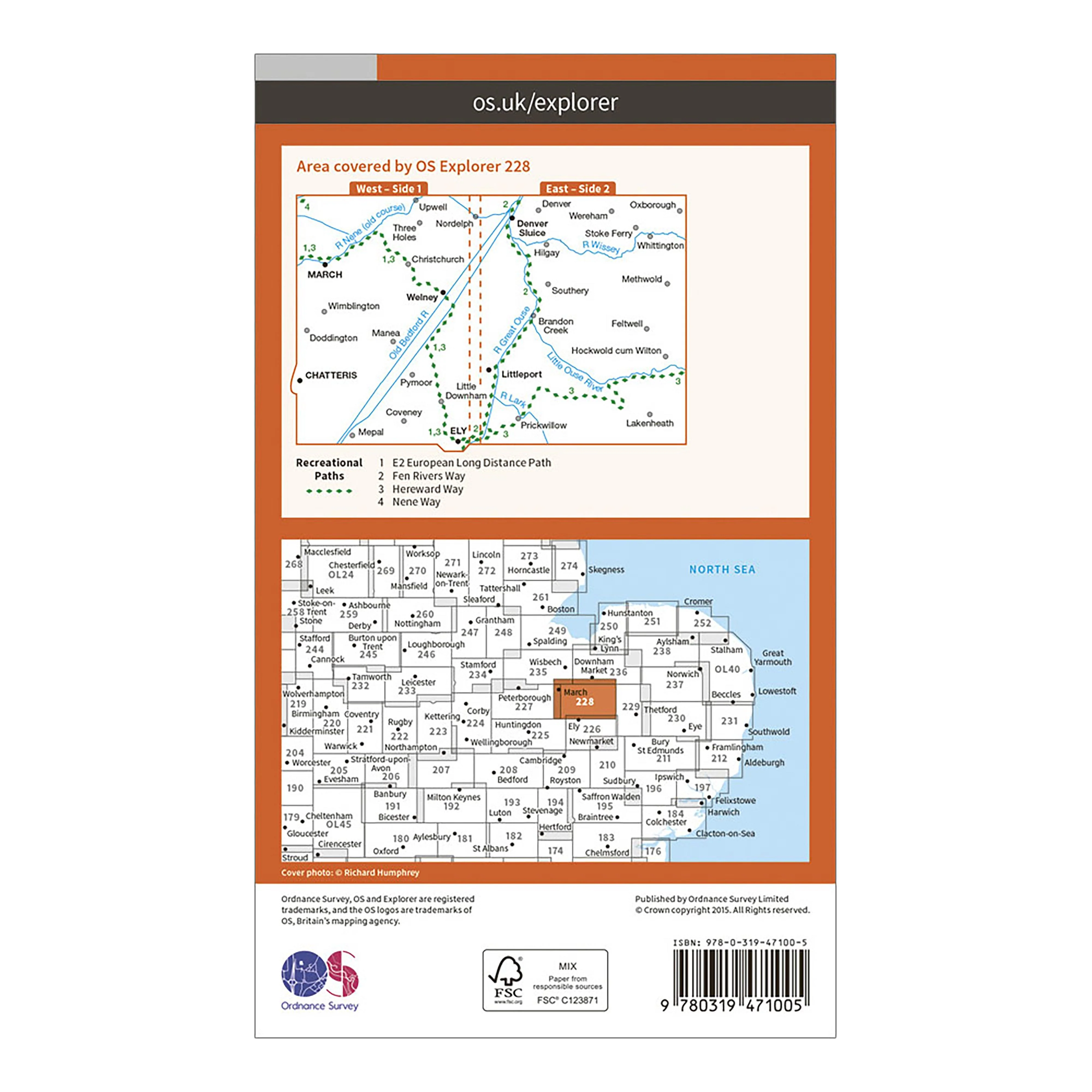 "Explorer Active 228 March  Ely Map With Digital Version""" - Image 2