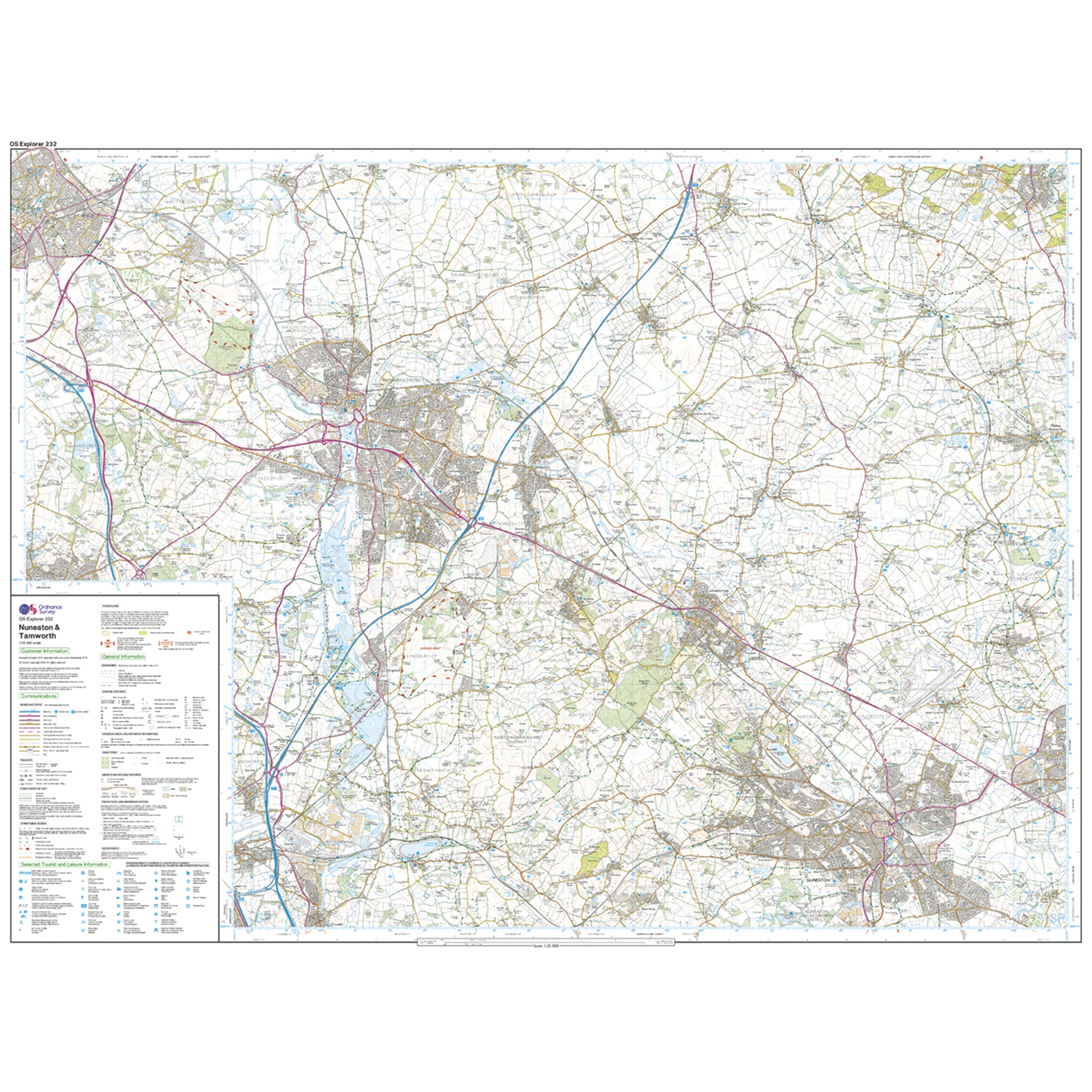 Explorer Active 232 Nuneaton & Tamworth Map With Digital Version - Image 3