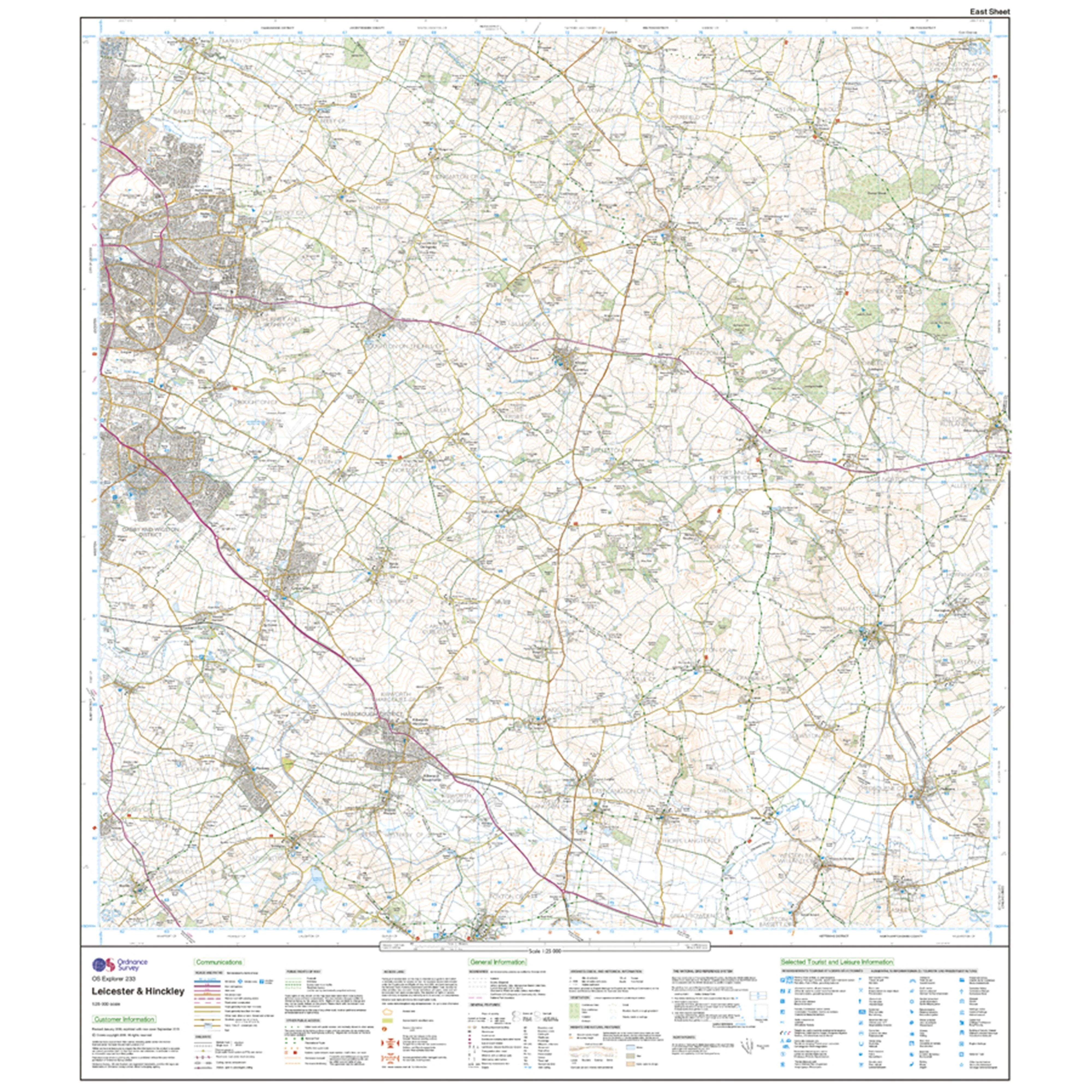 Explorer Active 233 Leicester & Hinckley Map With Digital Version - Image 3