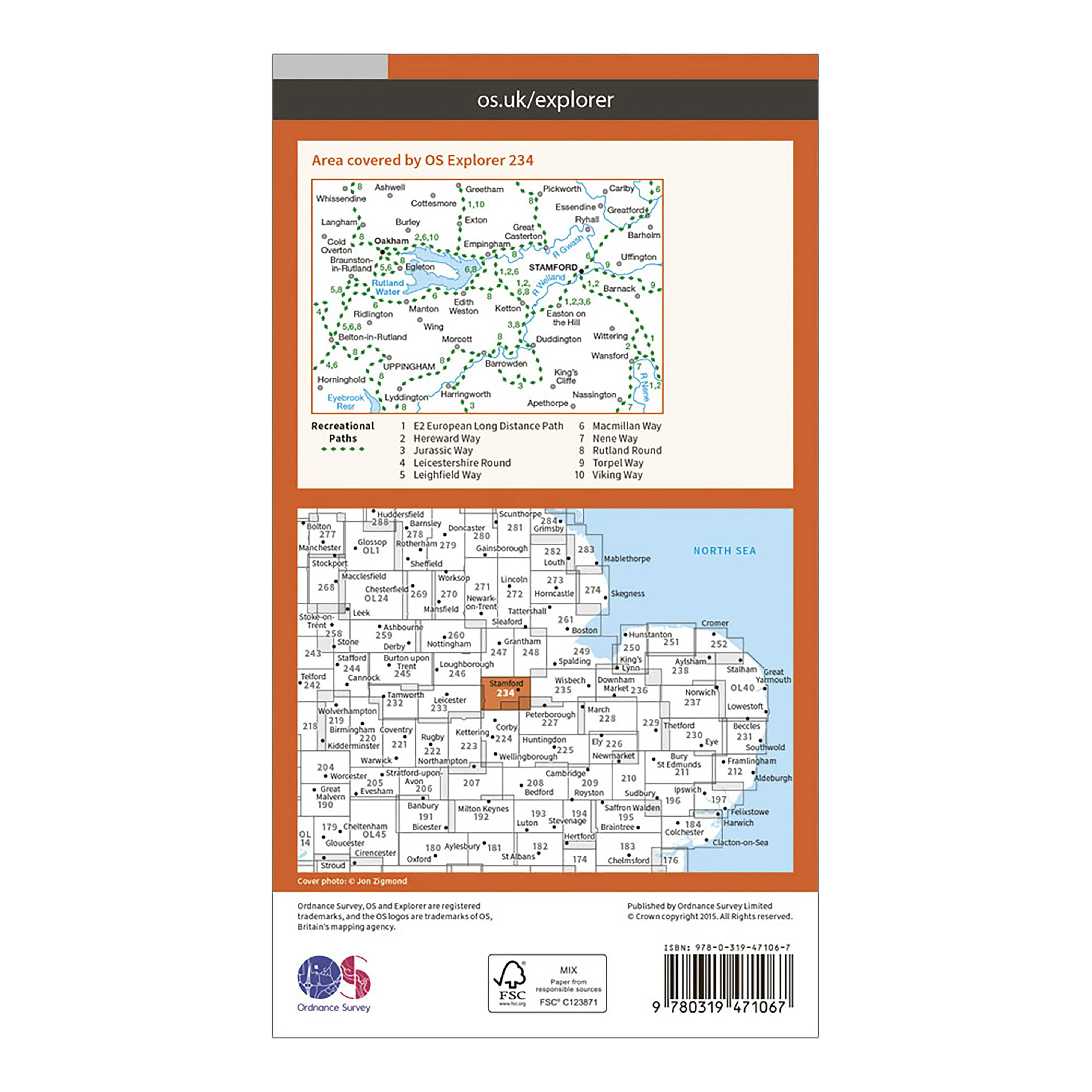 Explorer Active 234 Rutland Water Map With Digital Version - Image 2