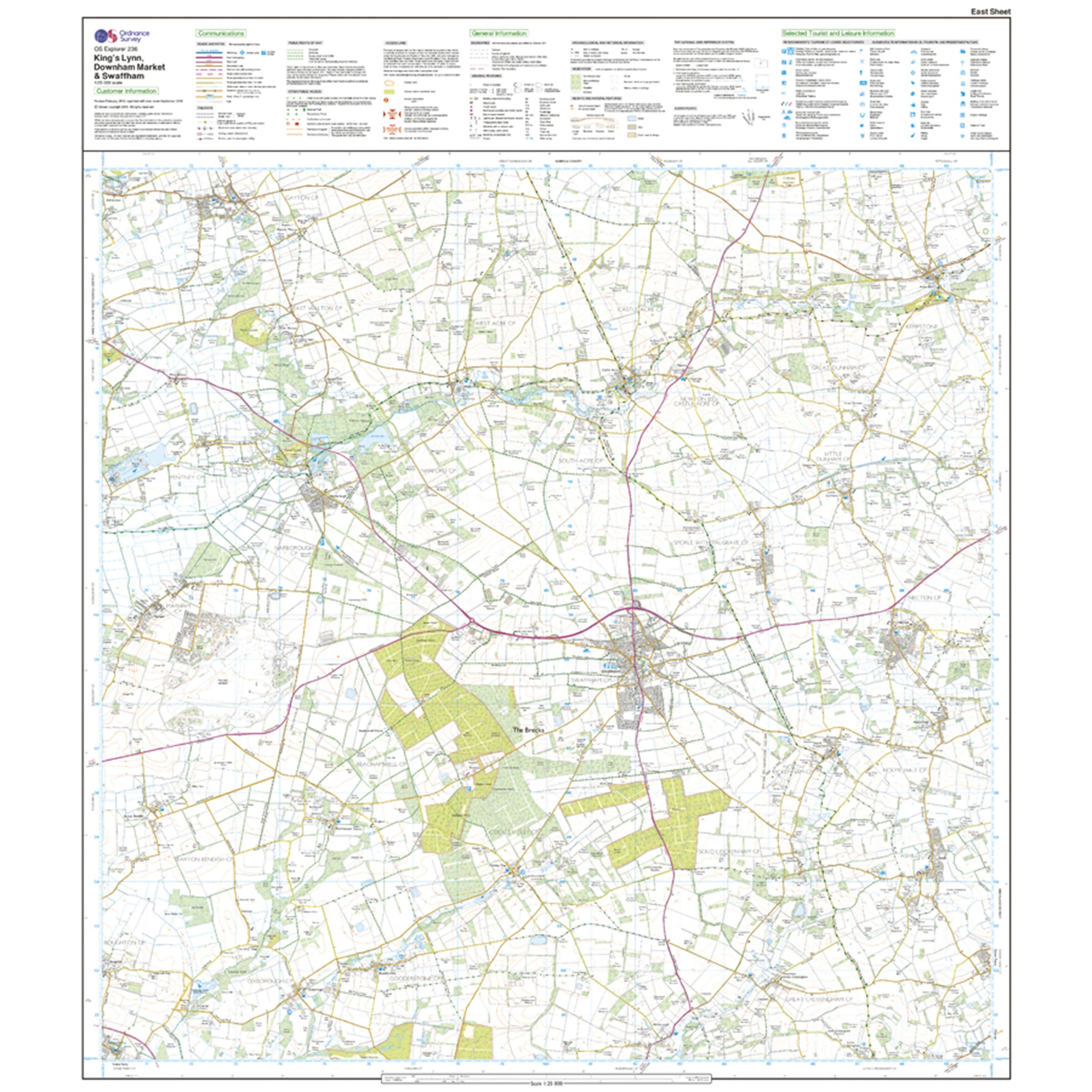 Explorer Active 236 Kings Lynn Downham Market  Swaffham Map With Digital Version - Image 3