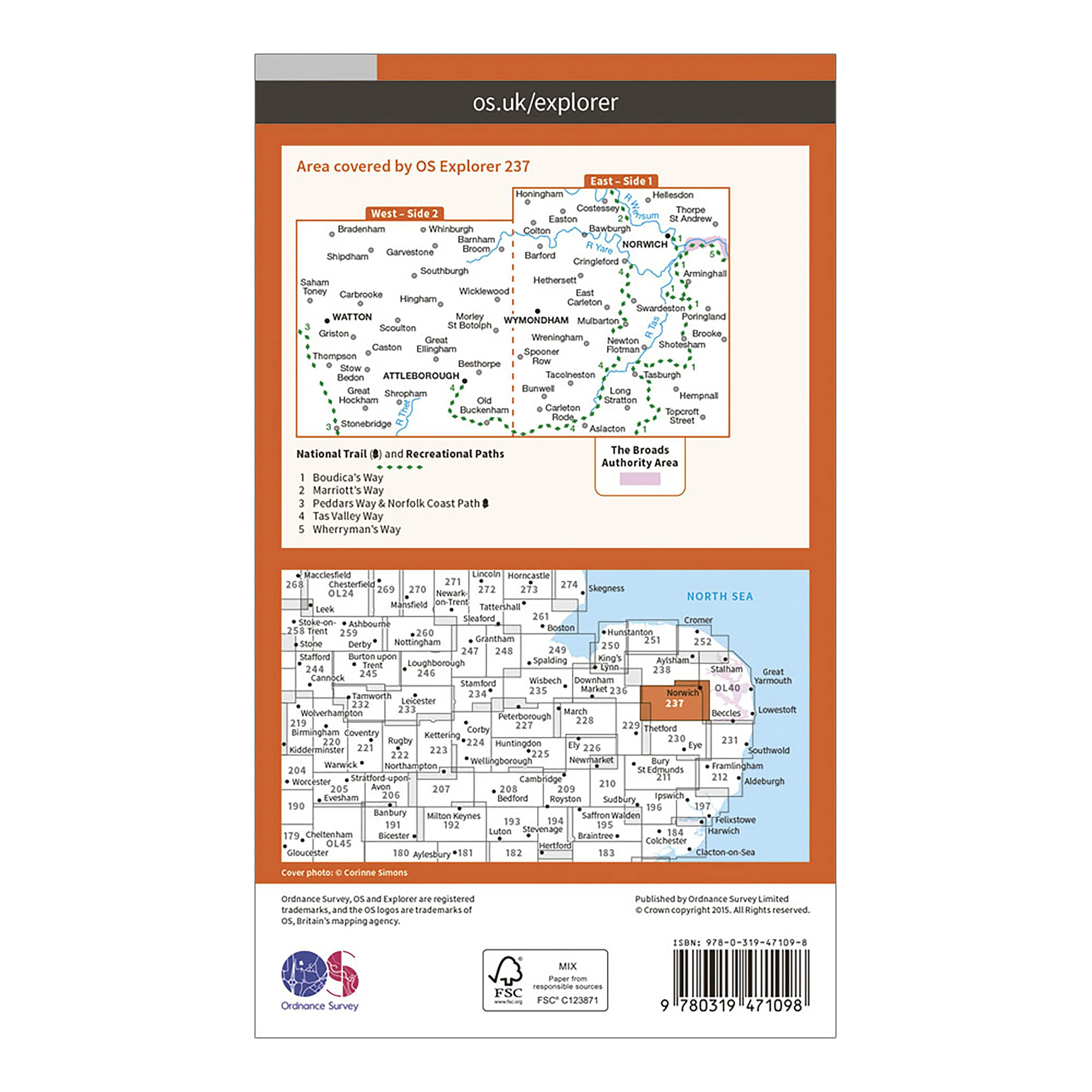 Explorer Active 237 Norwich Map With Digital Version - Image 2