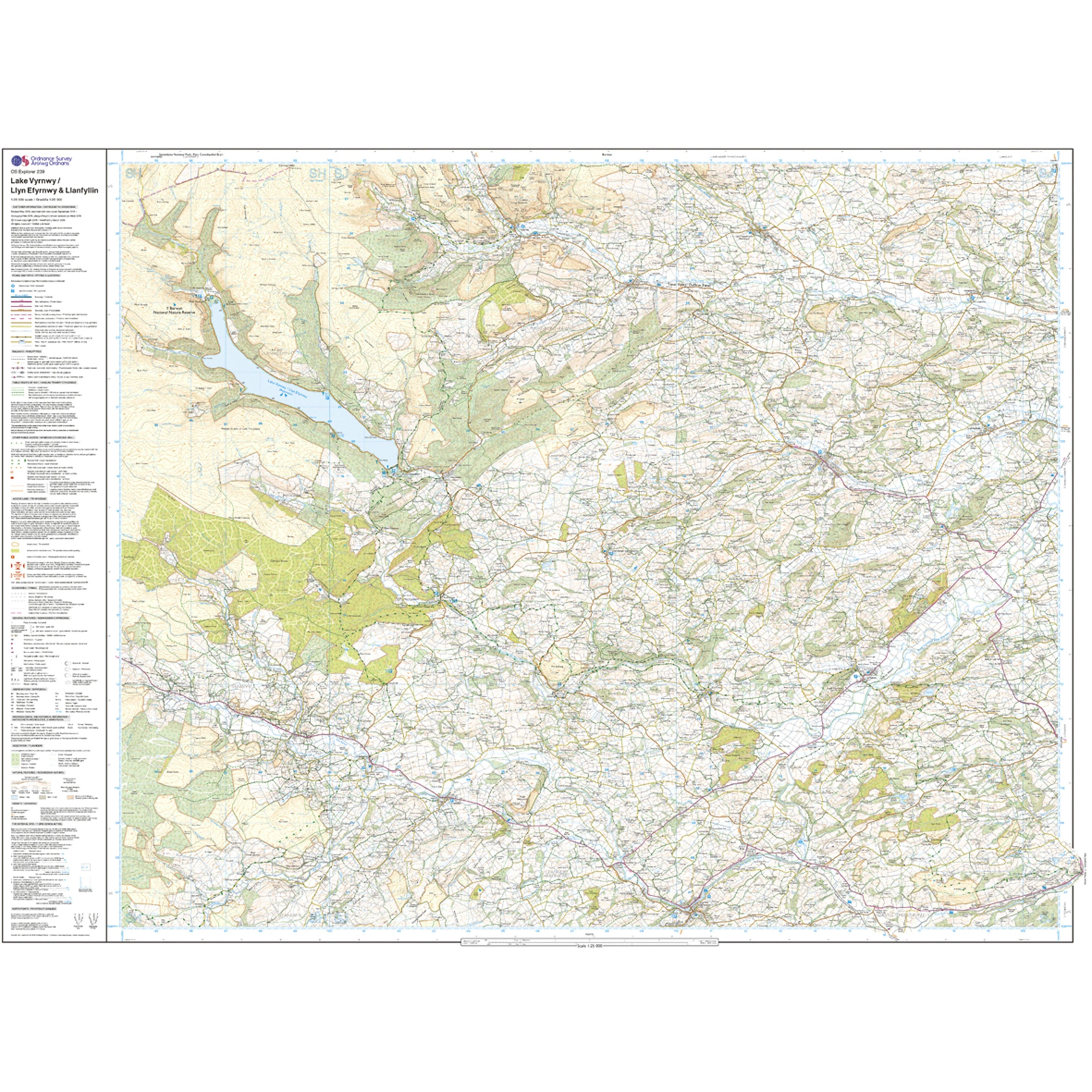Explorer Active 239 Lake Vyrnwy & Llanfyllin Map With Digital Version - Image 3