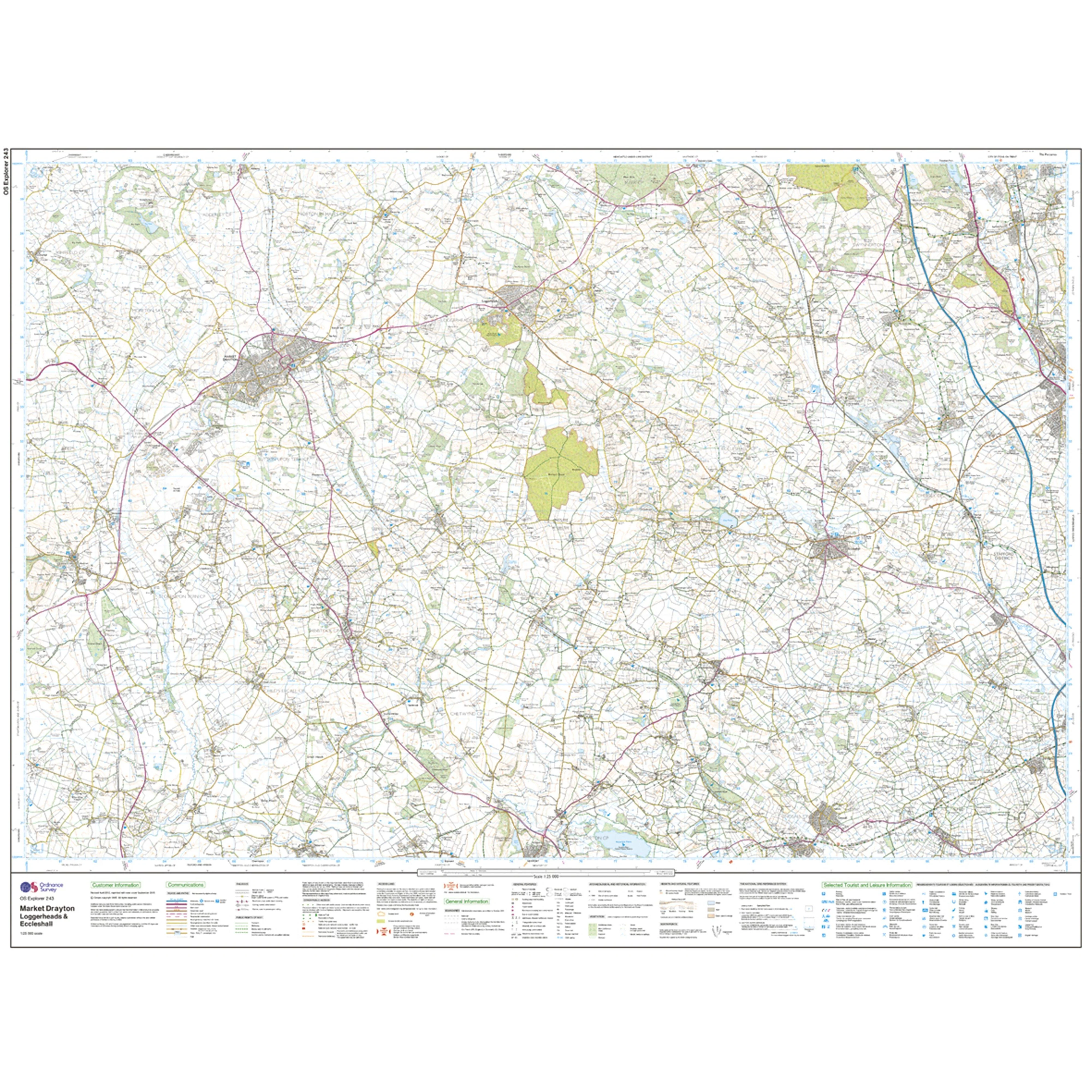 Explorer Active 243 Market Drayton, Loggerheads & Eccleshall Map With Digital Version - Image 3
