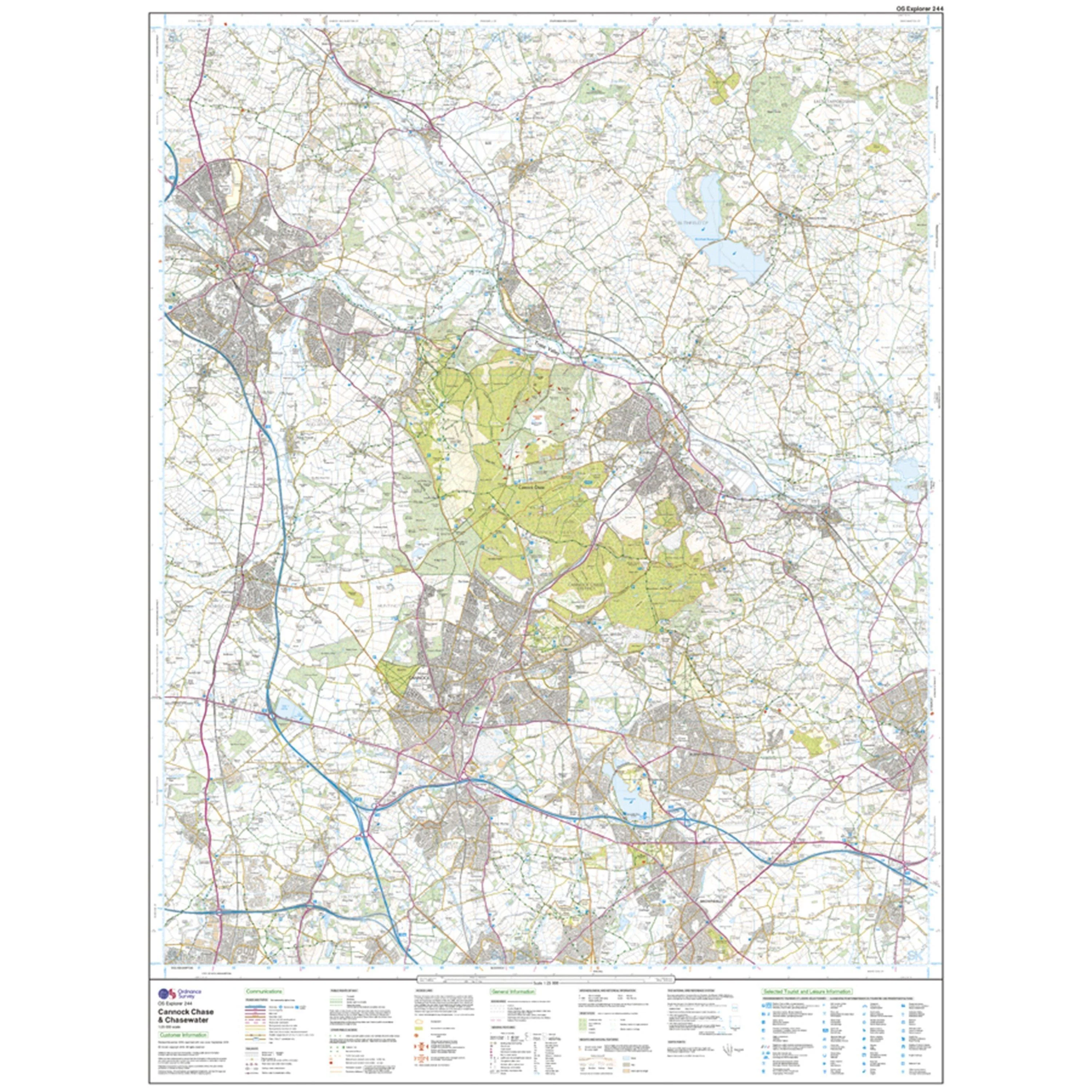 Explorer Active 244 Cannock Chase & Chasewater Map With Digital Version - Image 3
