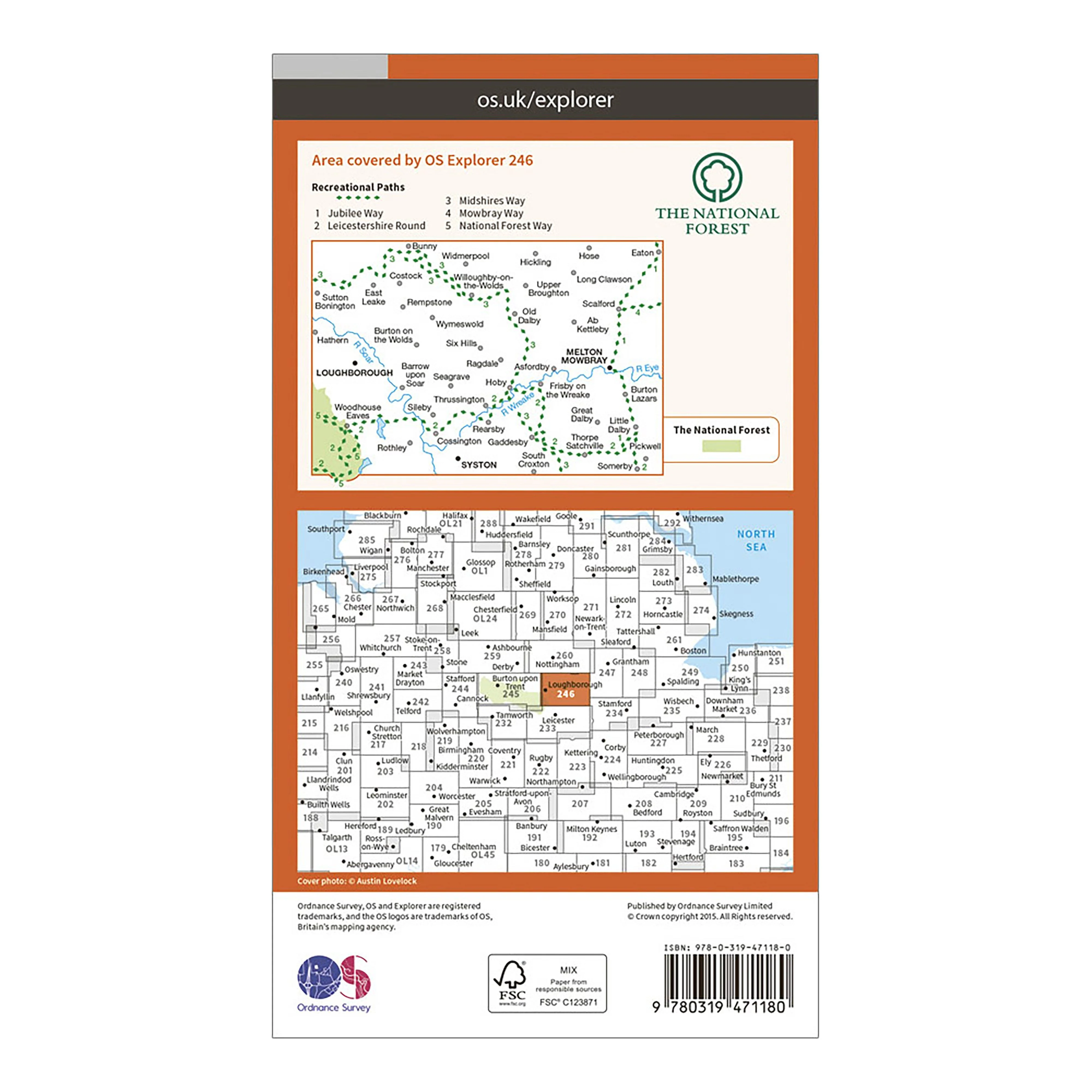 Explorer Active 246 Loughborough Melton Mowbray  Syston Map With Digital Version - Image 2