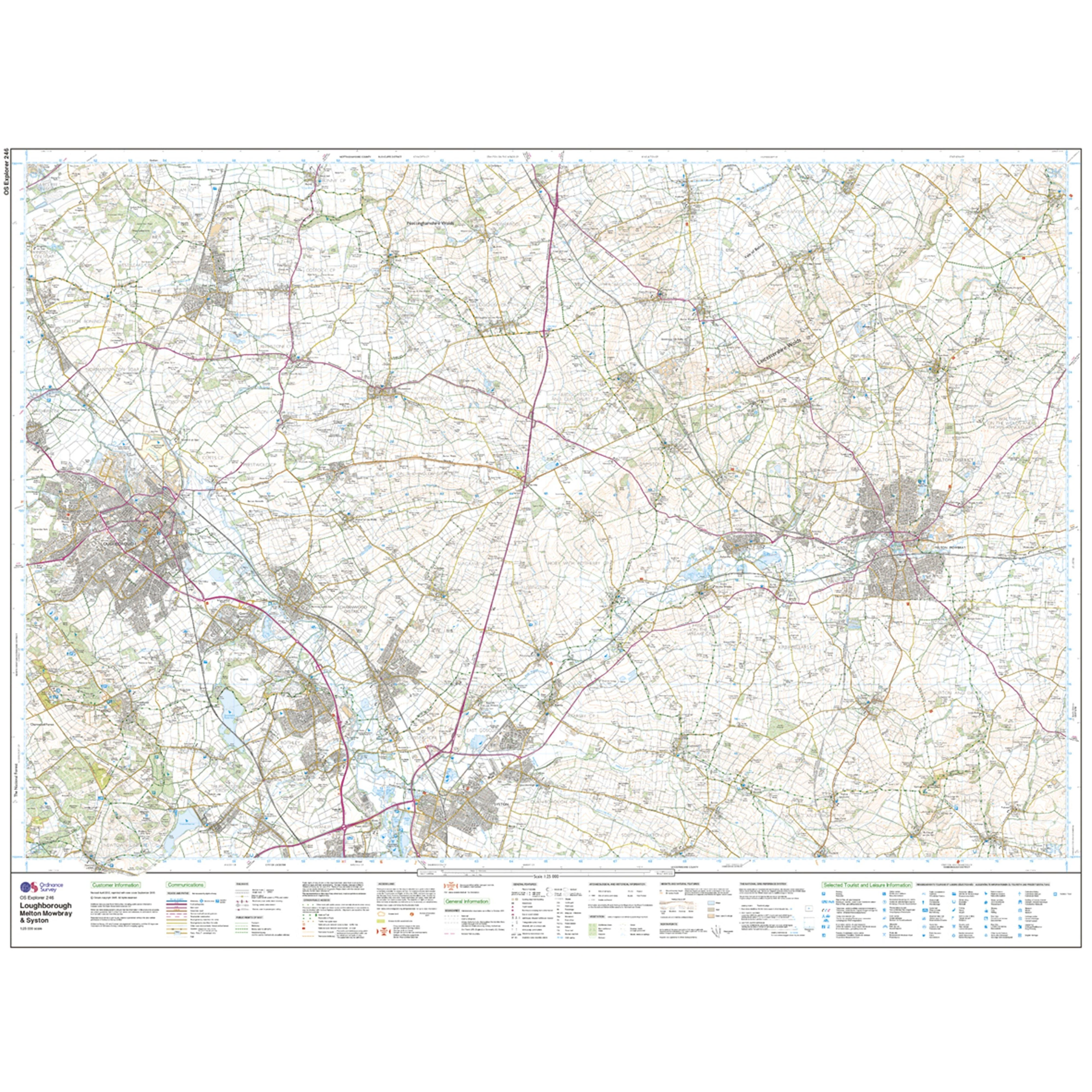 Explorer Active 246 Loughborough Melton Mowbray  Syston Map With Digital Version - Image 3