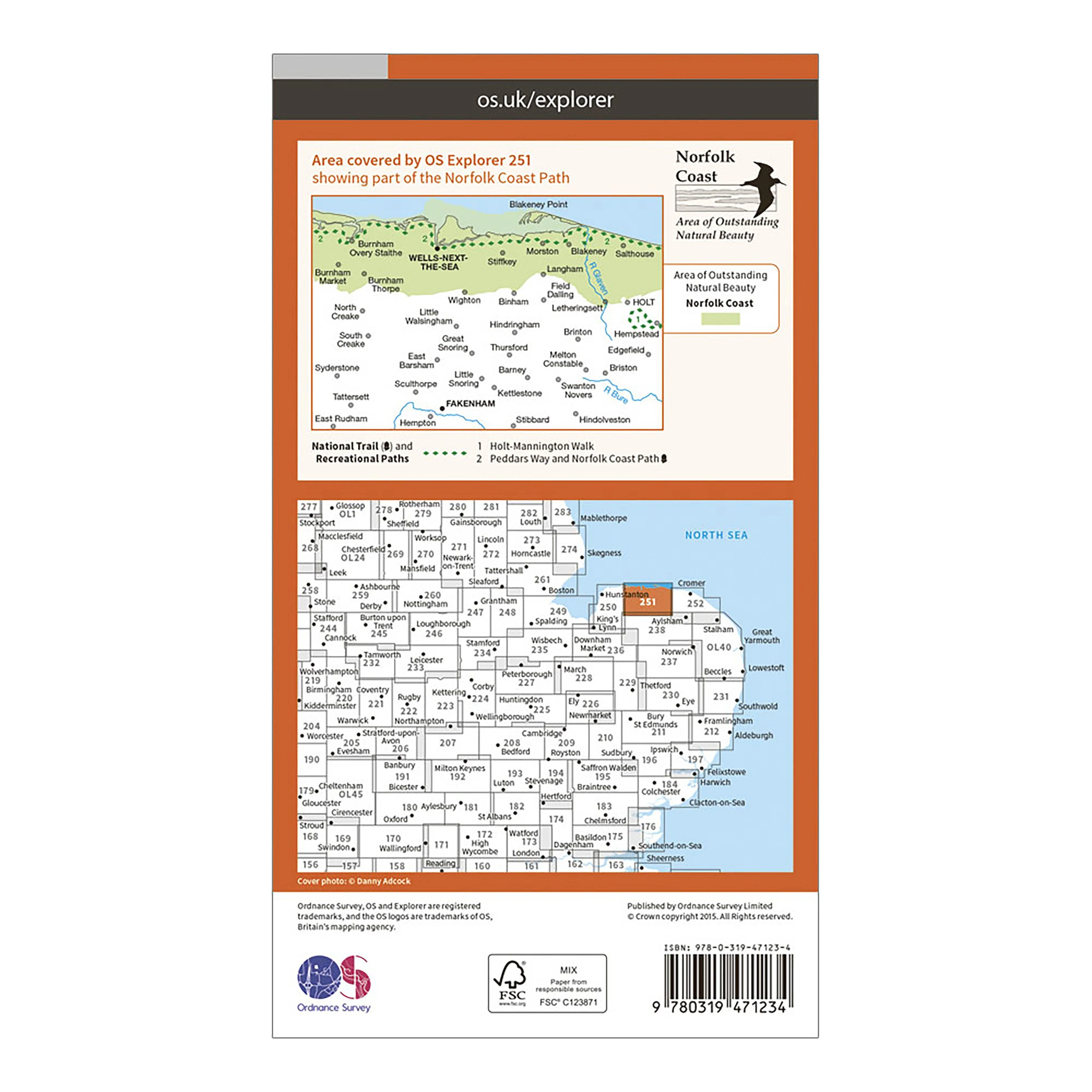 Explorer Active 251 Norfolk Coast Central Map With Digital Version - Image 2