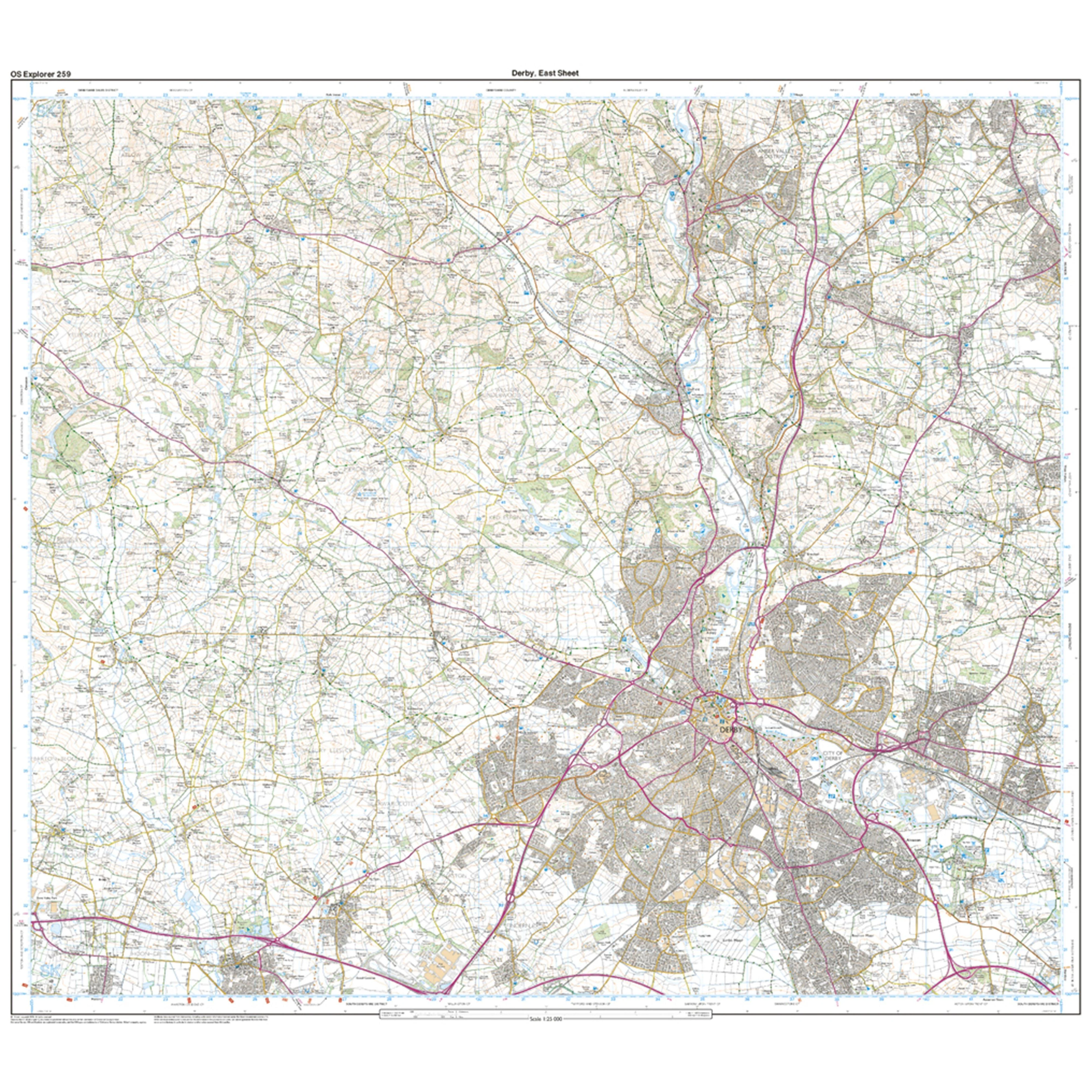 Explorer Active 259 Derby, Uttoxeter, Ashbourne & Cheadle Map With Digital Version - Image 3