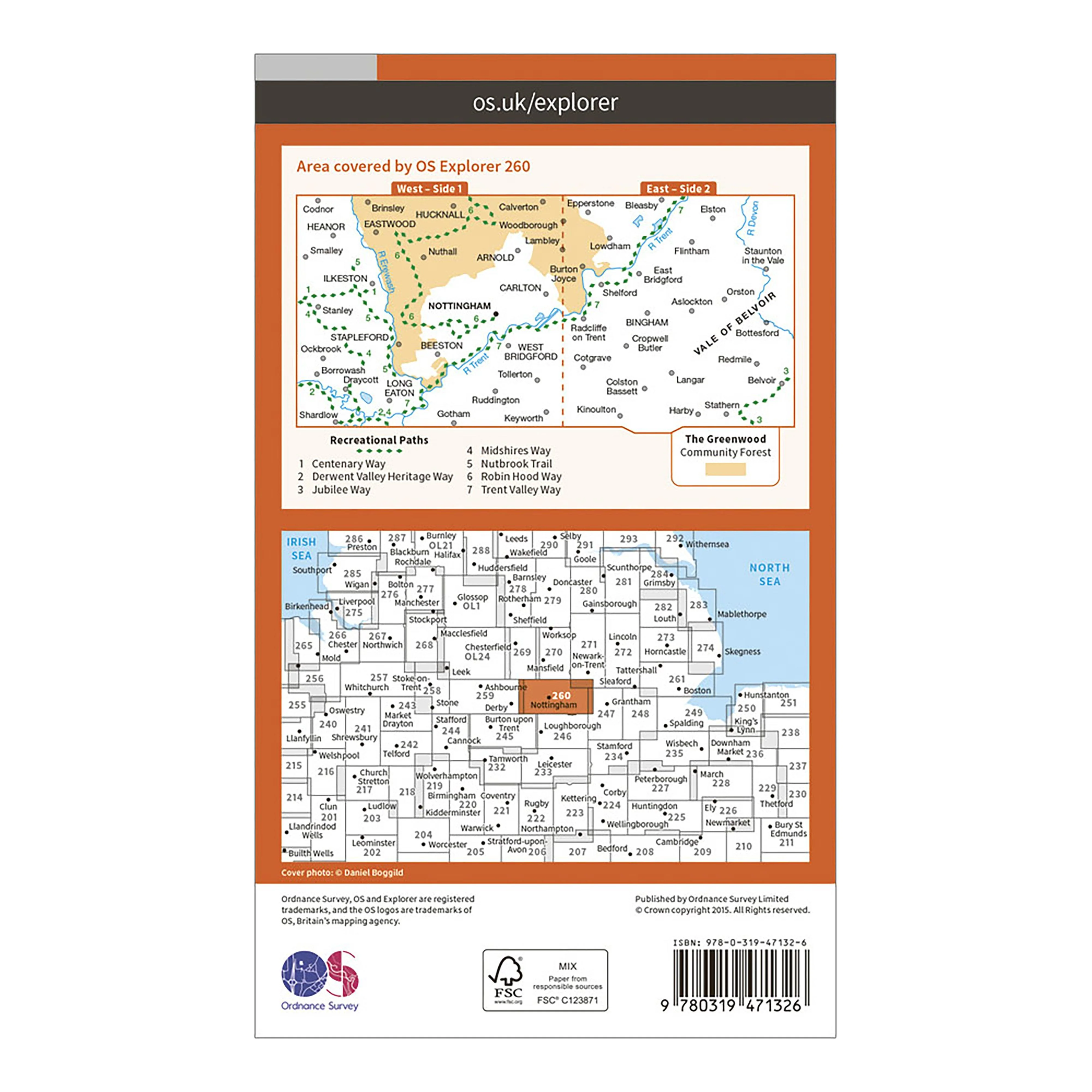 Explorer Active 260 Nottingham Map With Digital Version - Image 2