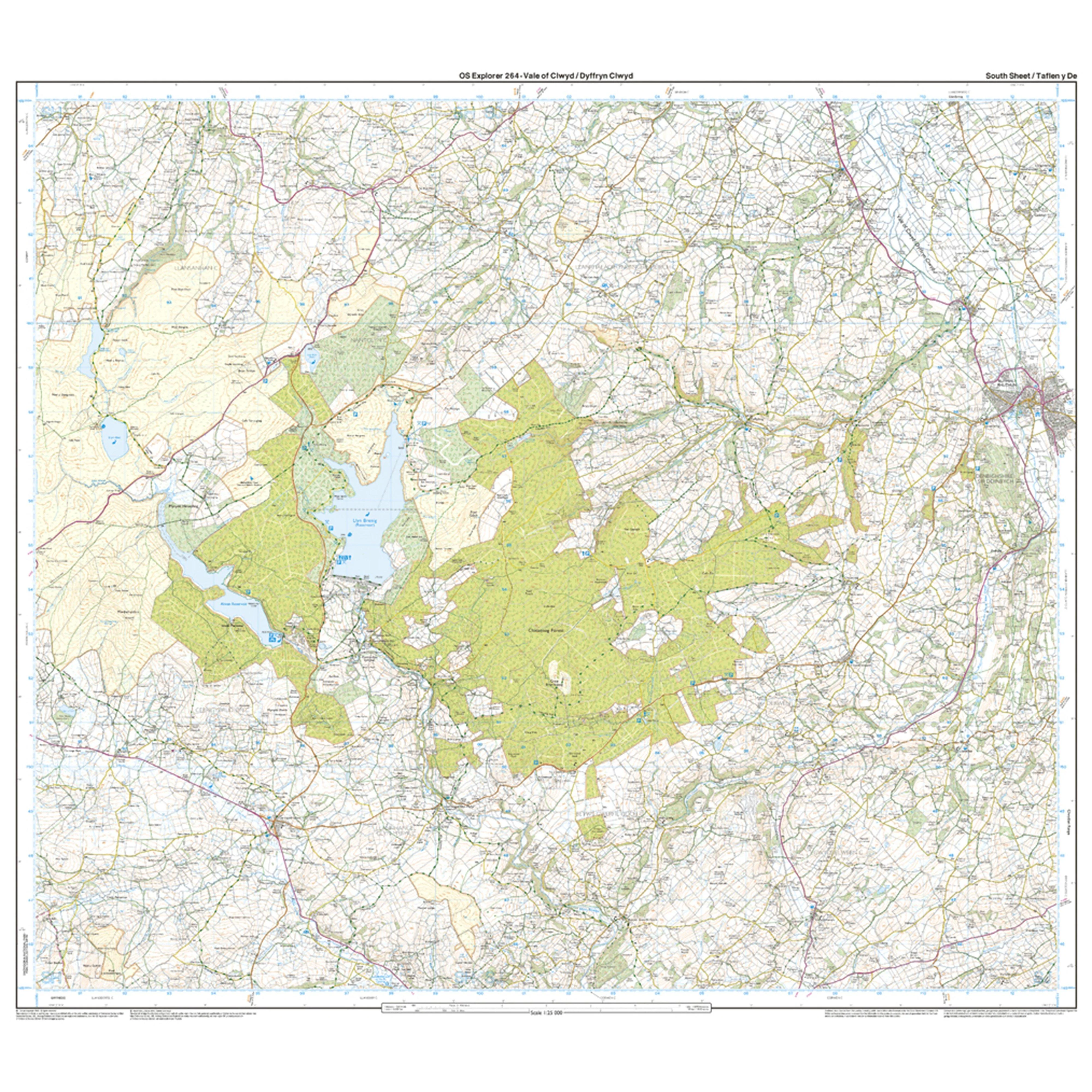 Explorer Active 264 Vale of Clwyd Rhyl Denbigh  Ruthin Map With Digital Version - Image 4