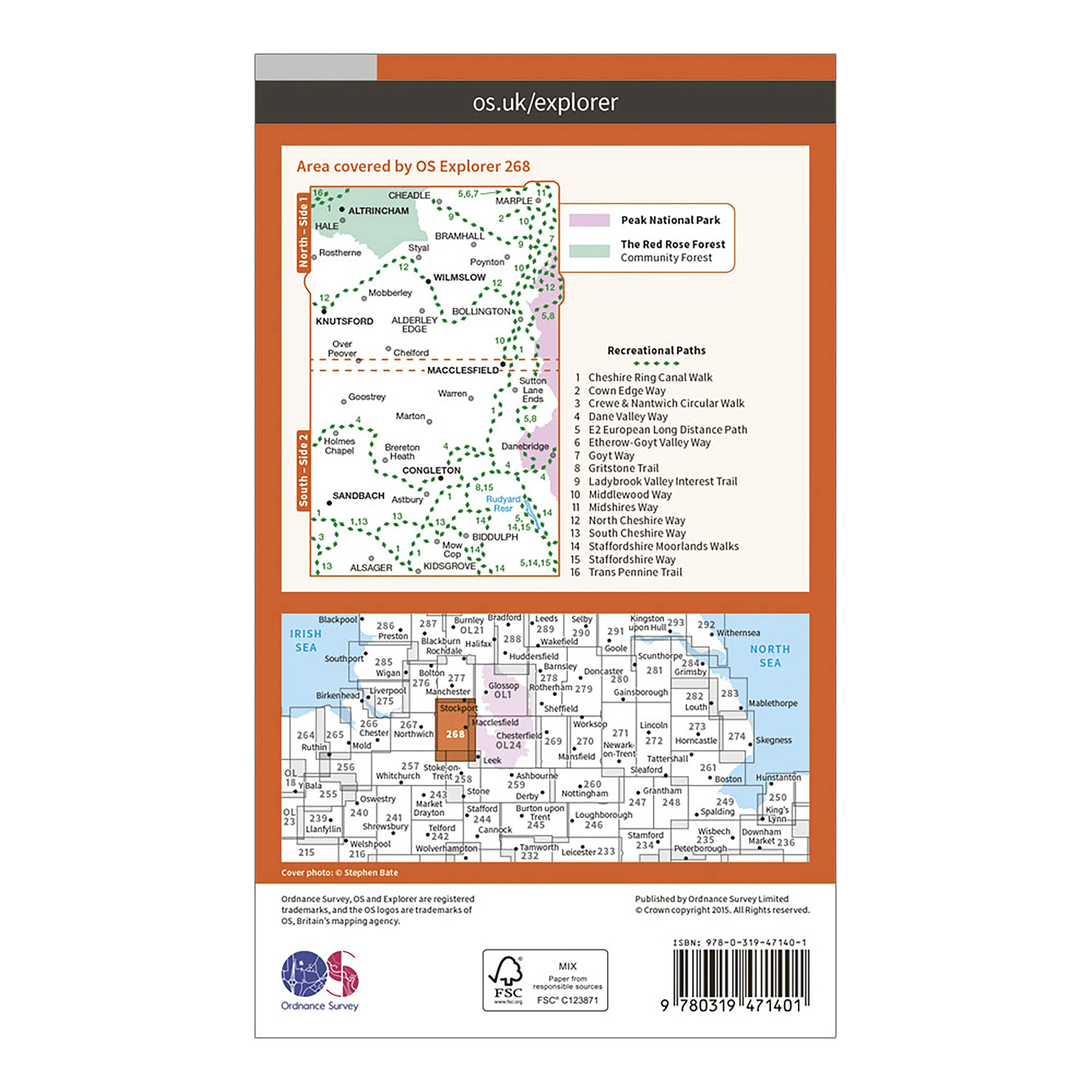Explorer Active 268 Wilmslow, Macclesfield & Congleton Map With Digital Version - Image 2