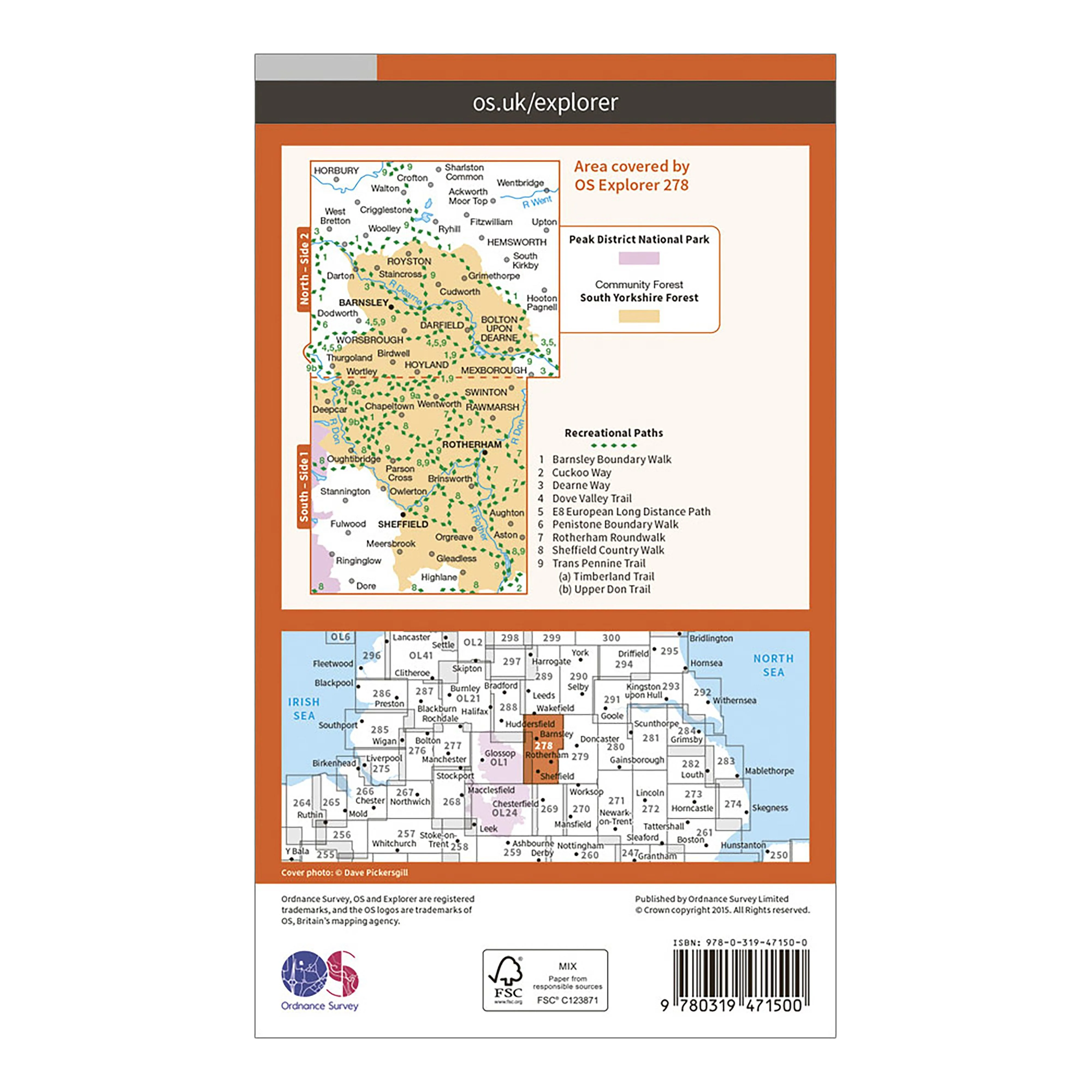 Explorer Active 278 Sheffield & Barnsley Map With Digital Version - Image 2