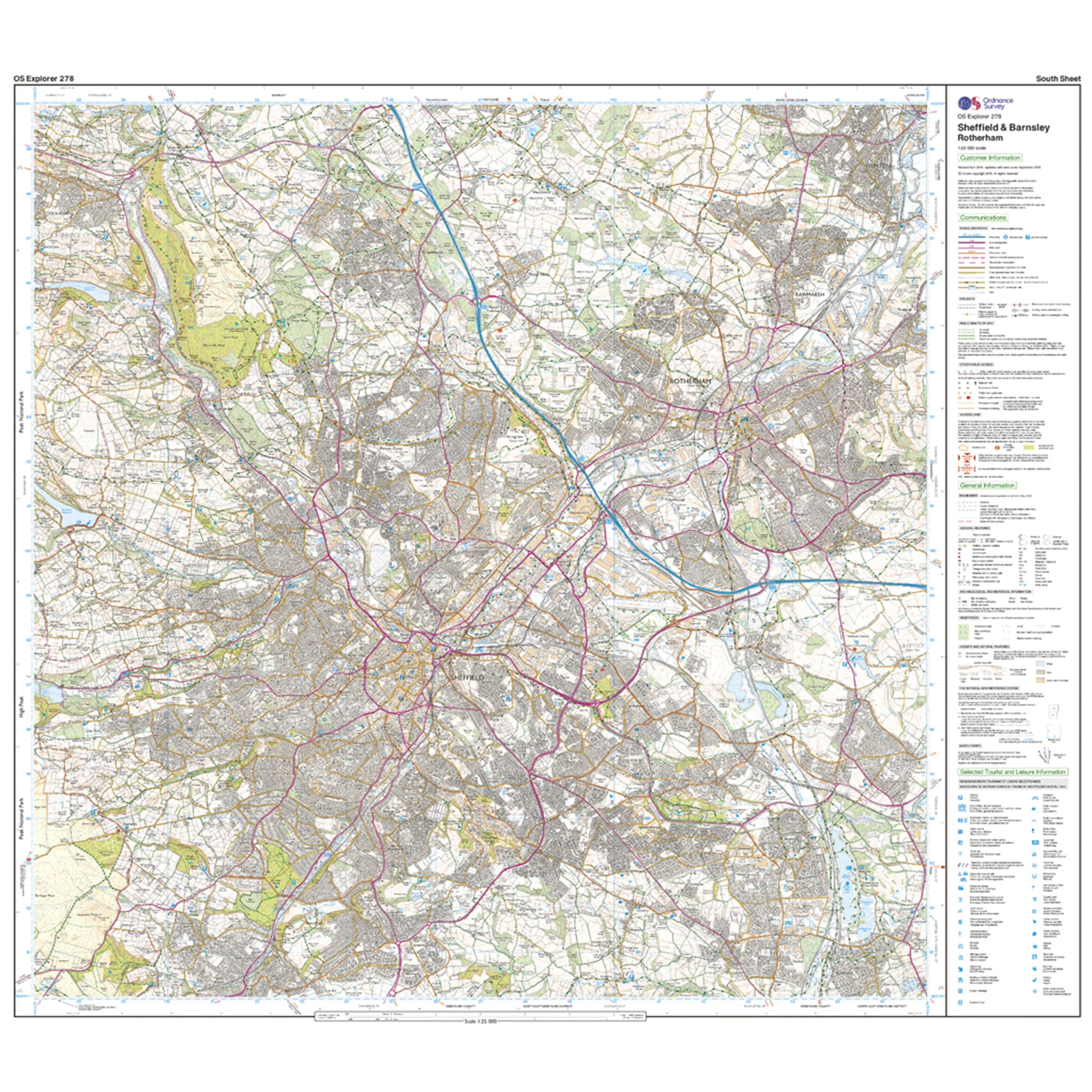 Explorer Active 278 Sheffield & Barnsley Map With Digital Version - Image 4