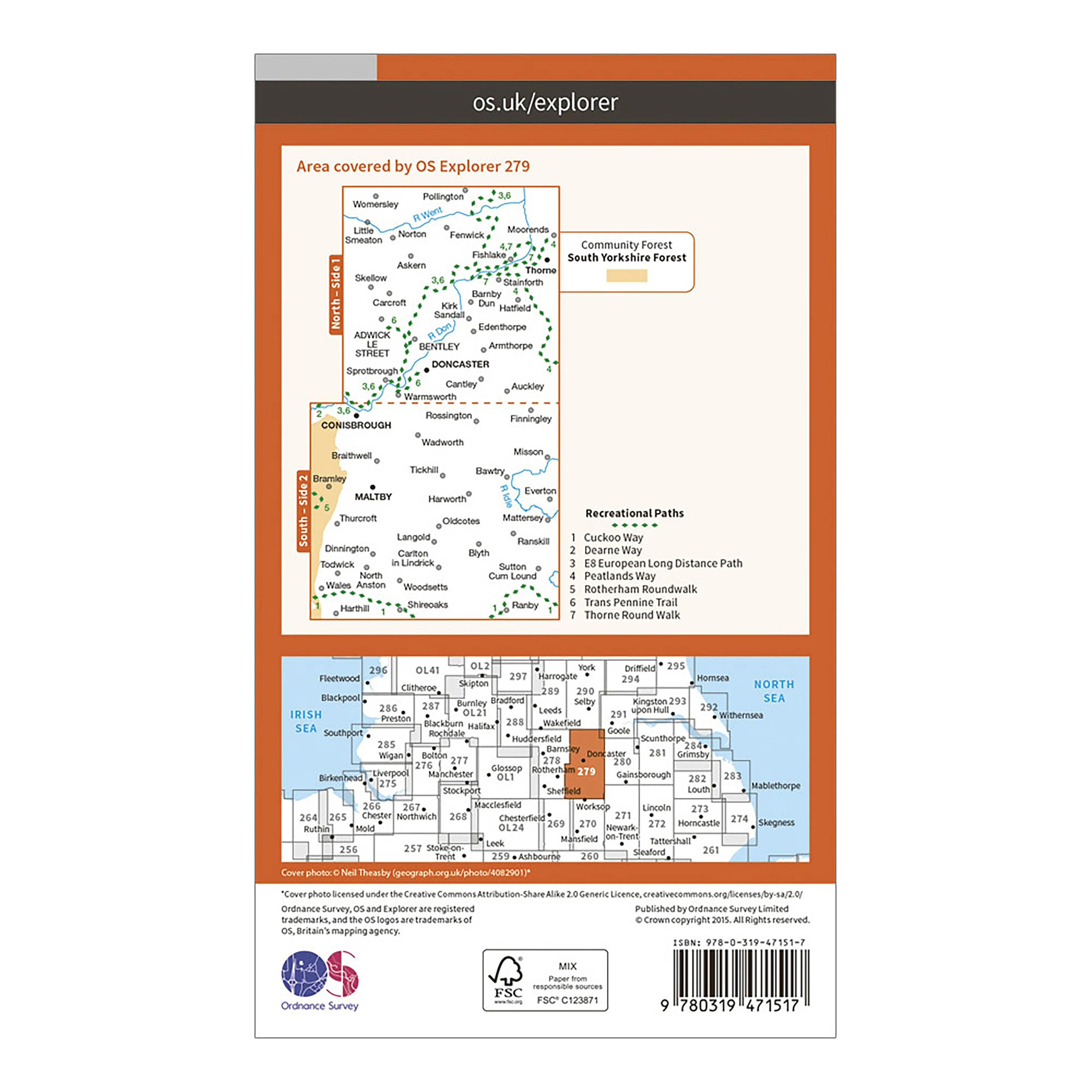 Explorer Active 279 Doncaster Map With Digital Version - Image 2