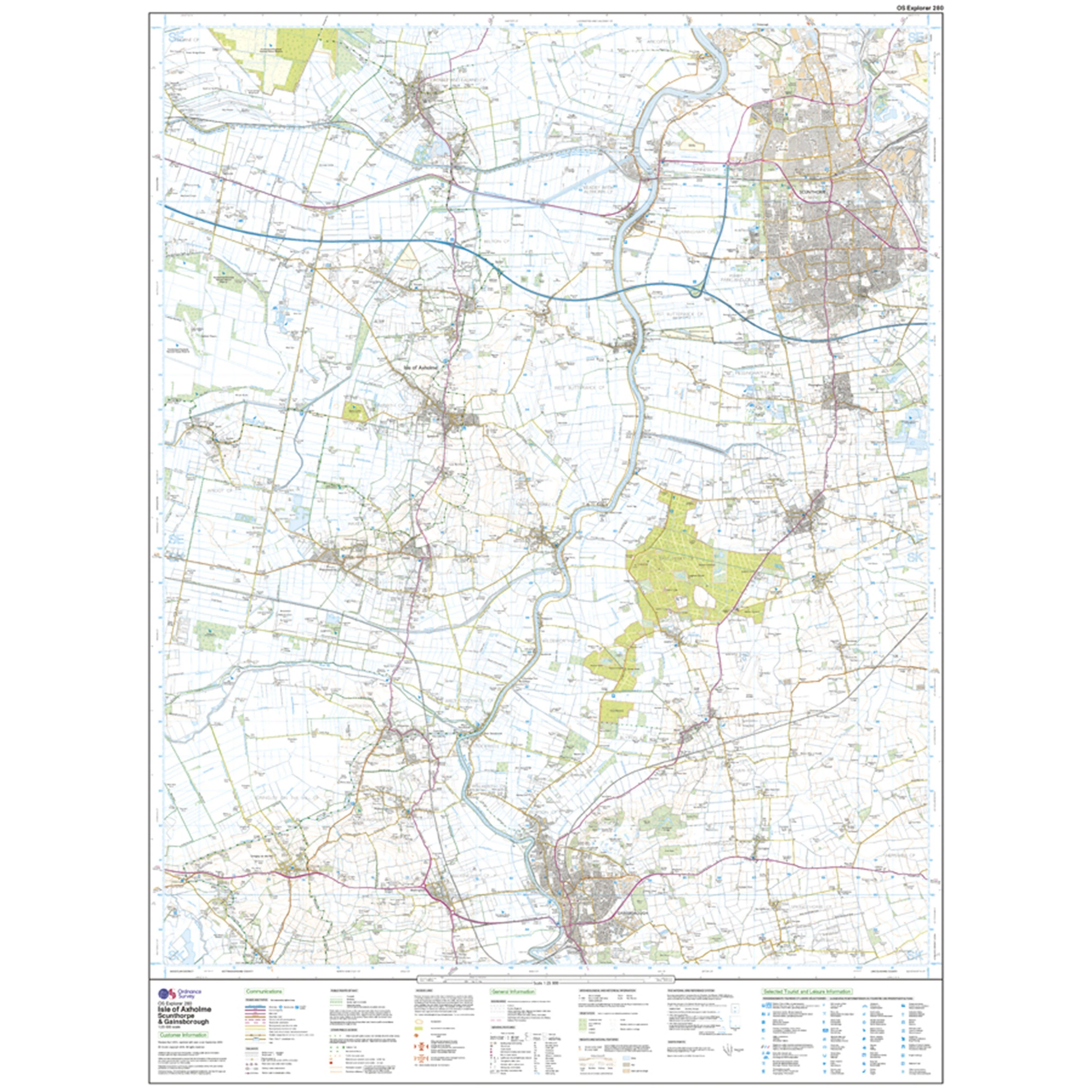Explorer Active 280 Isle of Axholme, Scunthorpe & Gainsborough Map With Digital Version - Image 3