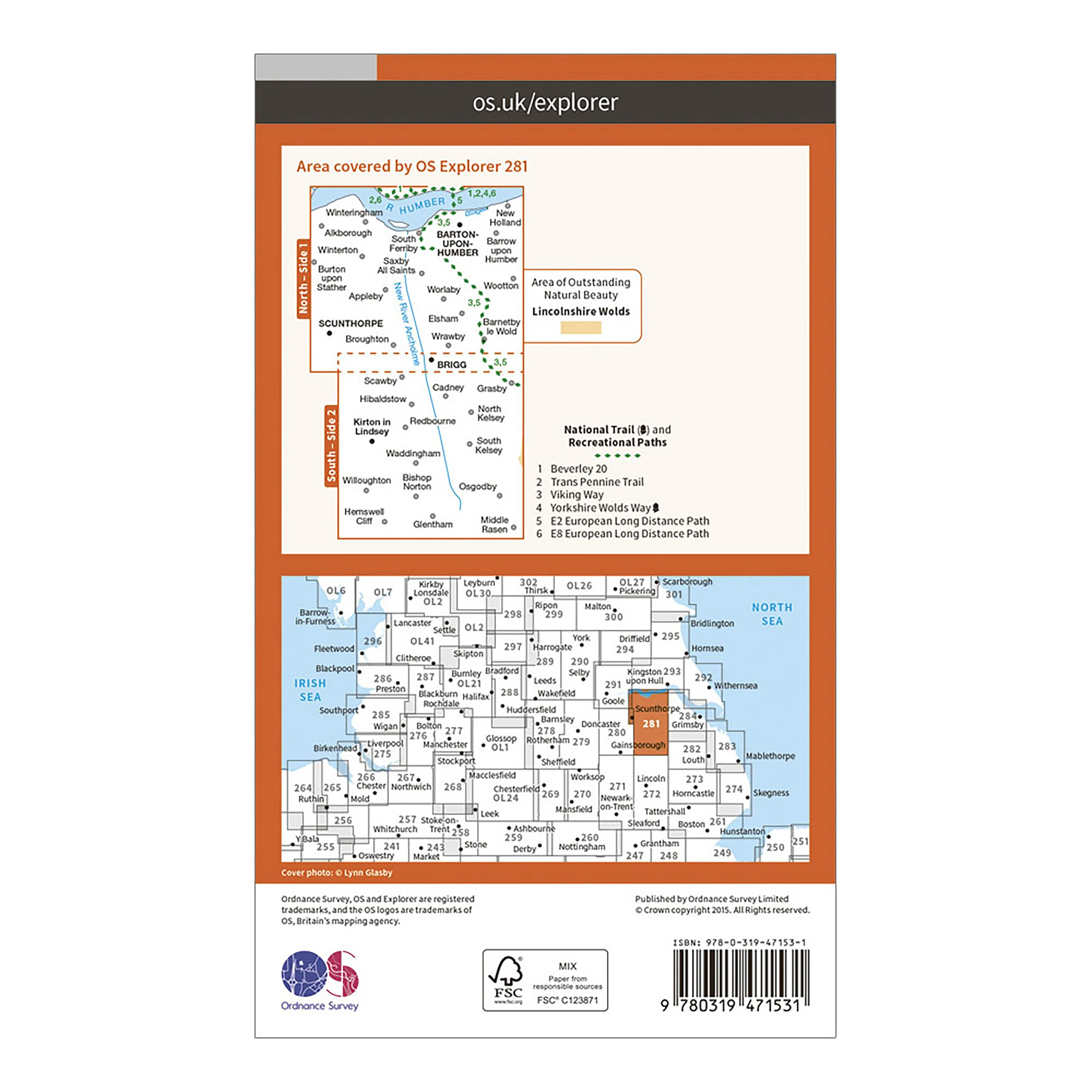 Explorer Active 281 Ancholme Valley Map With Digital Version - Image 2