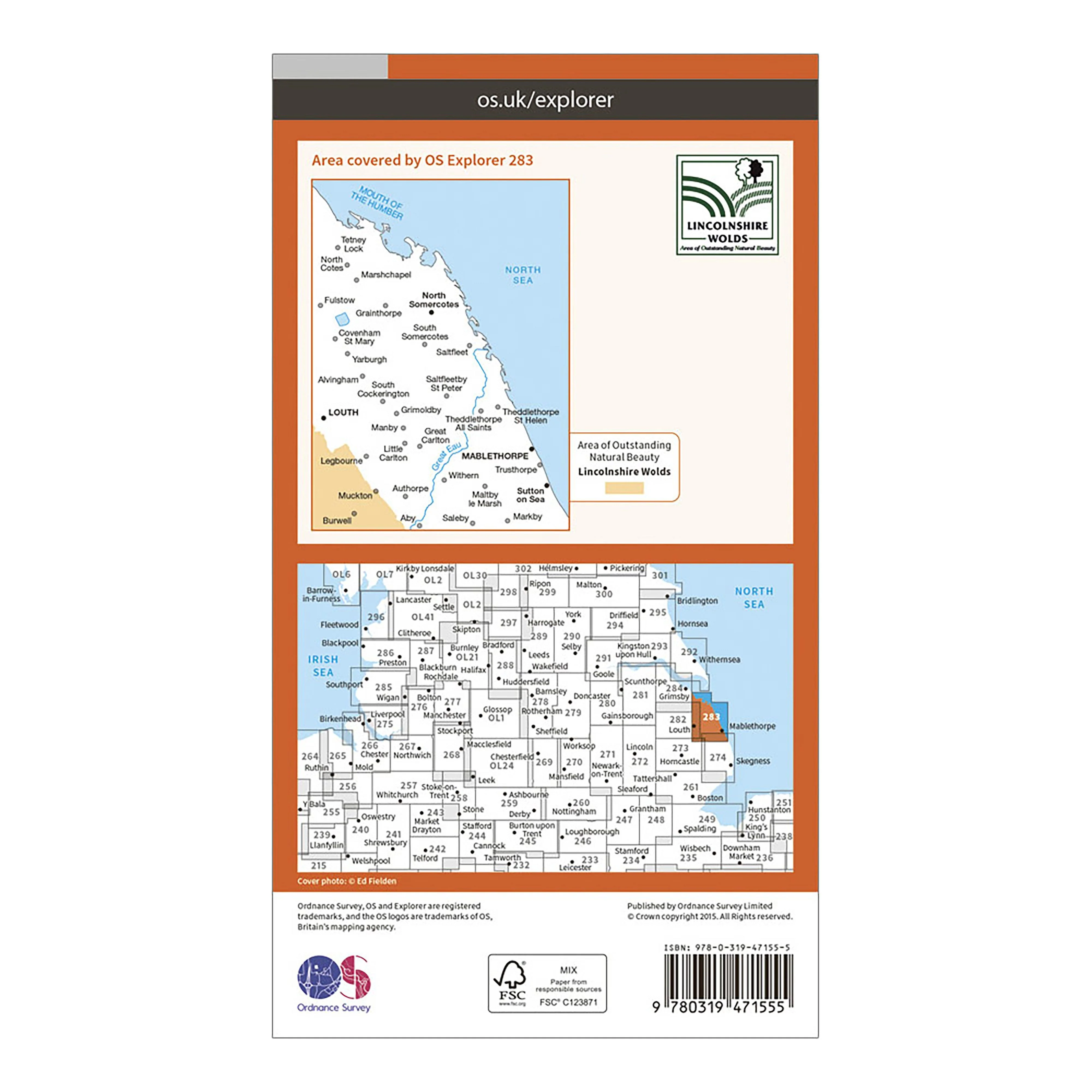 Explorer Active 283 Louth & Mablethorpe Map With Digital Version - Image 2