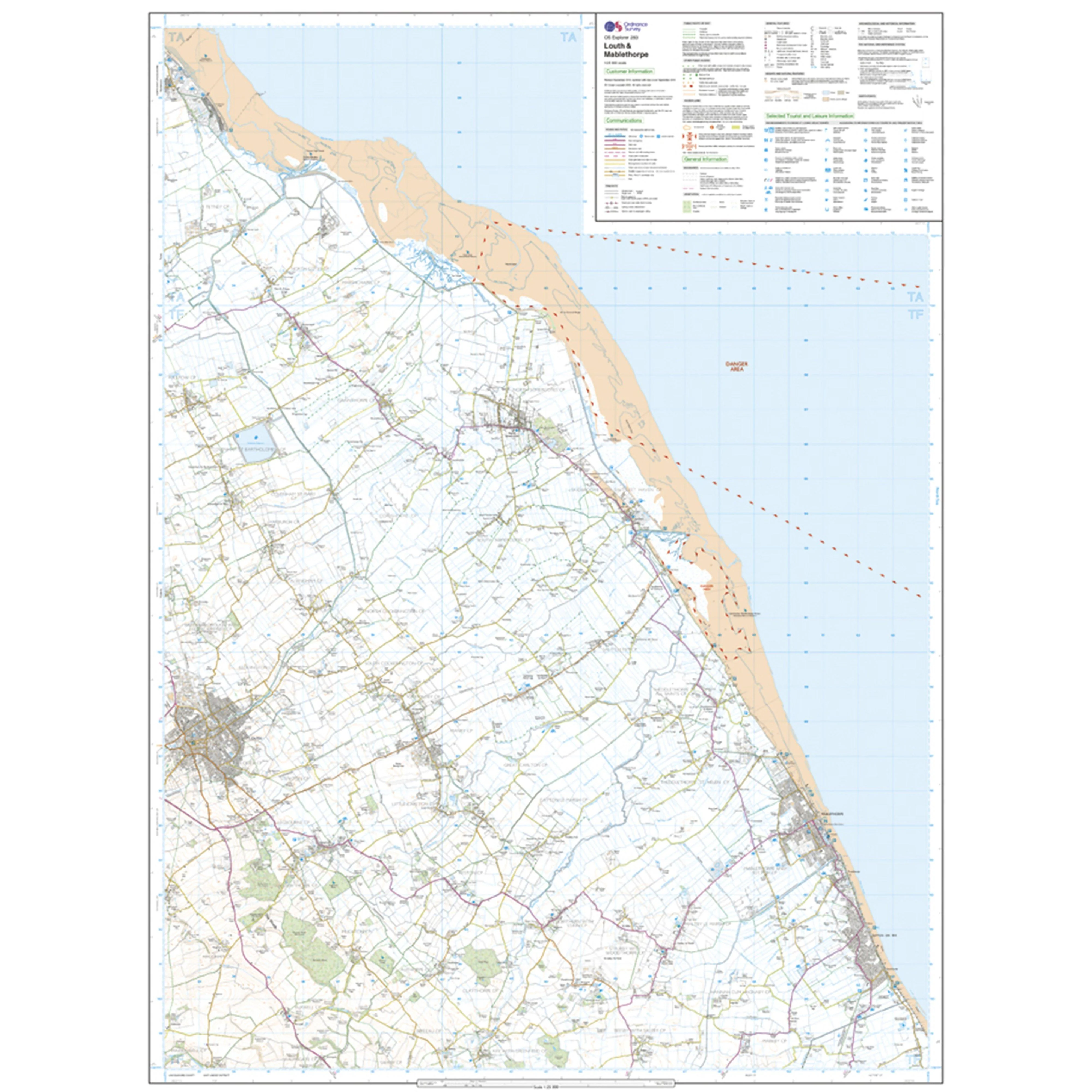 Explorer Active 283 Louth & Mablethorpe Map With Digital Version - Image 3