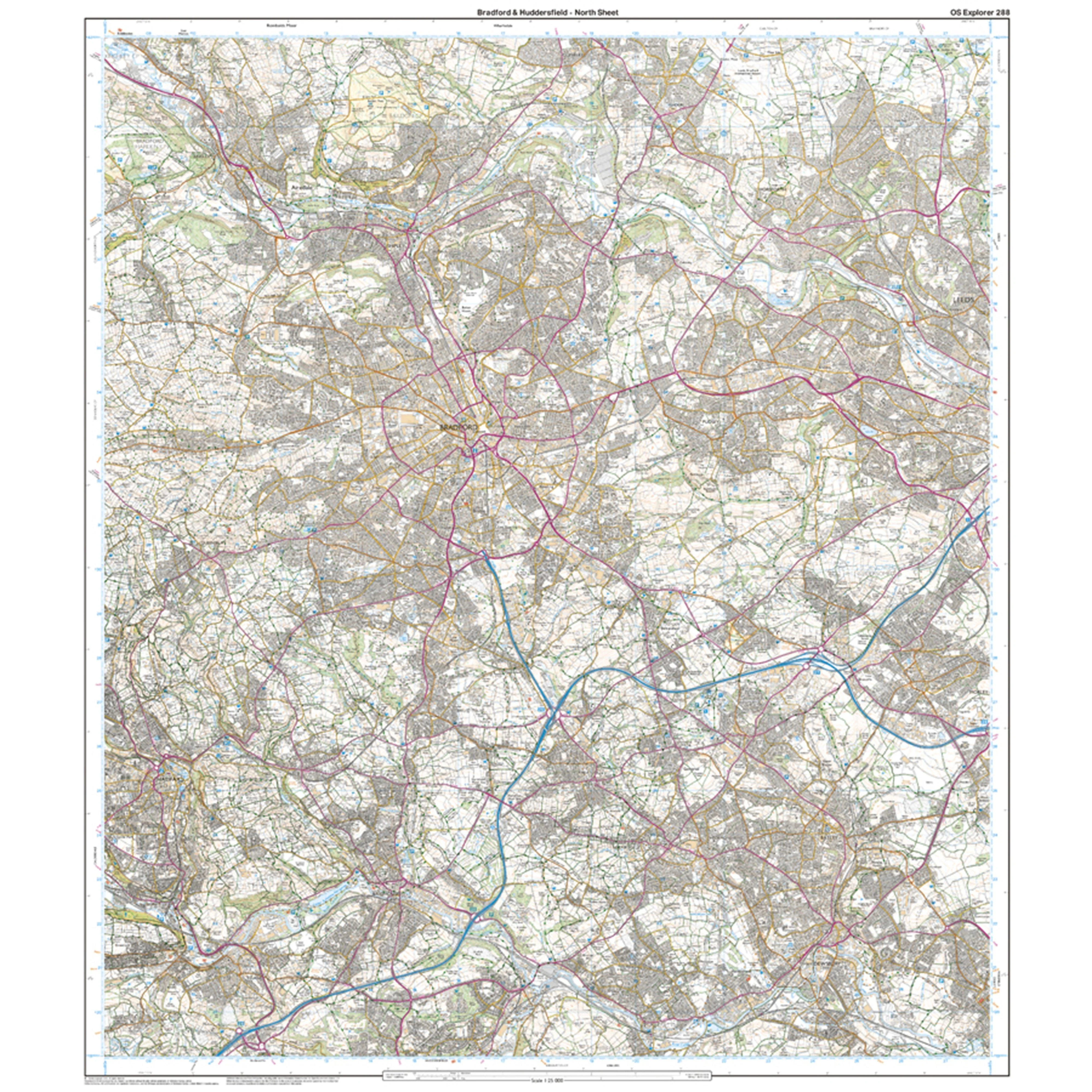 Explorer Active 288 Bradford & Huddersfield Map With Digital Version - Image 3