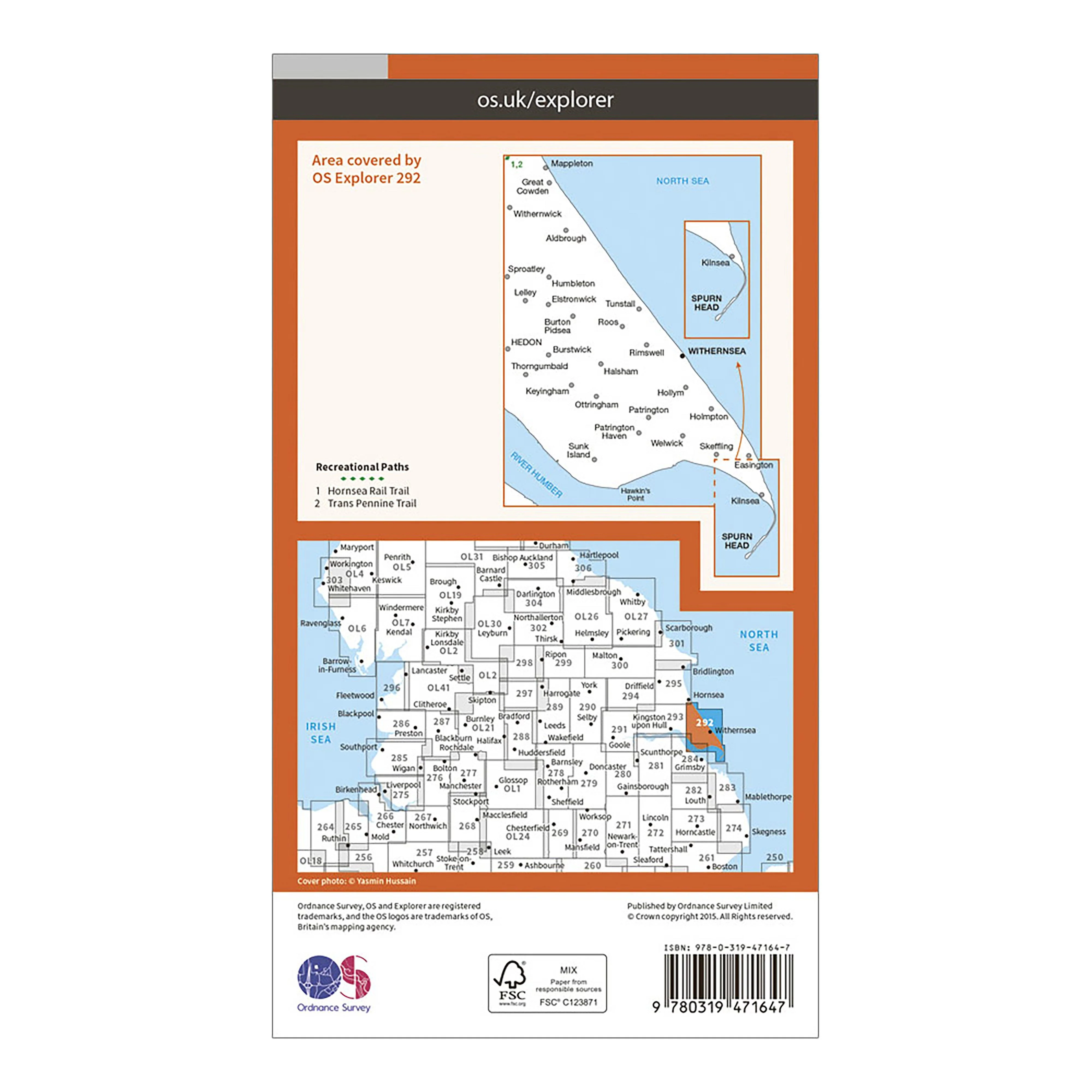 Explorer Active 292 Withernsea & Spurn Head Map With Digital Version - Image 2