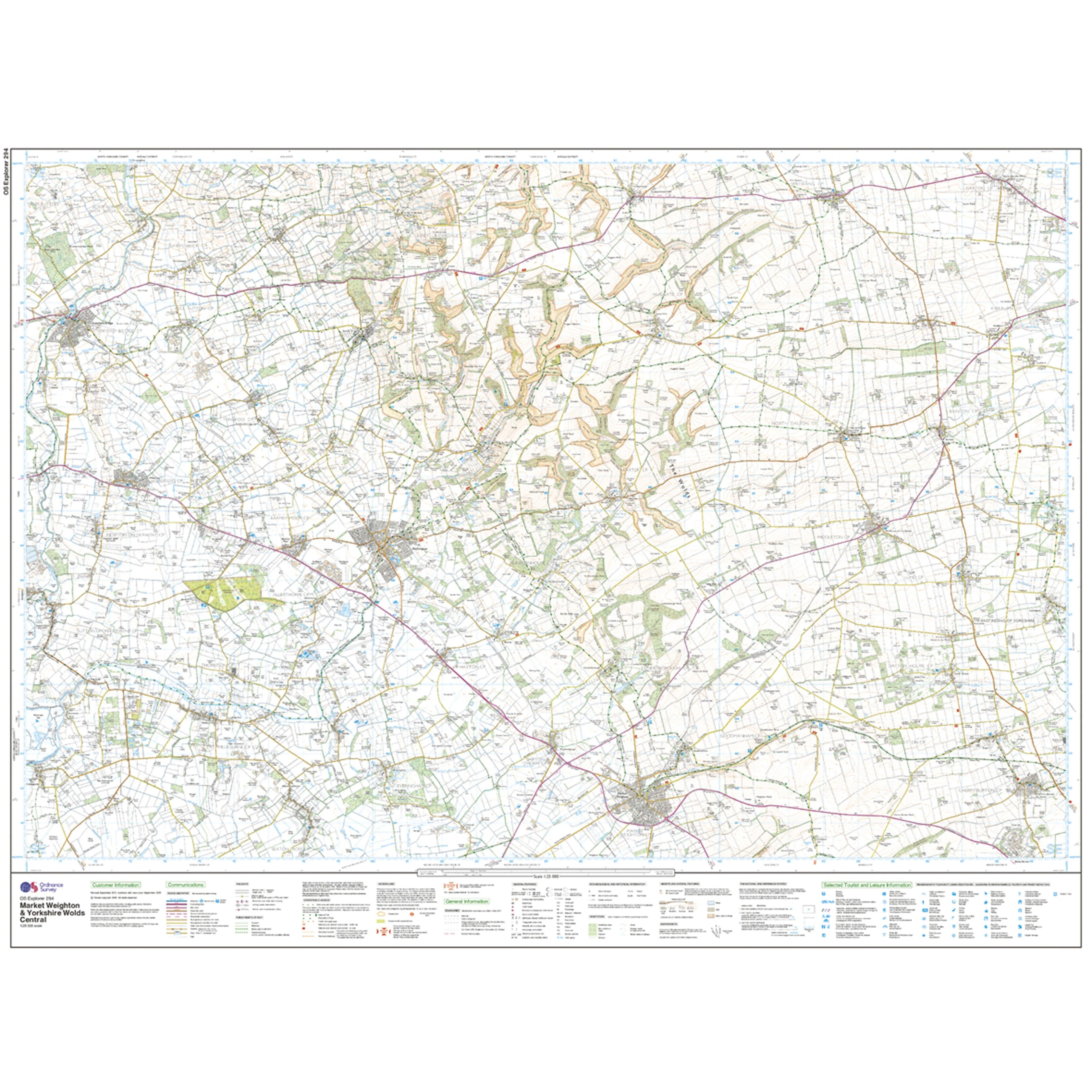 Explorer Active 294 Market Weighton & Yorkshire Wolds Central Map With Digital Version - Image 3