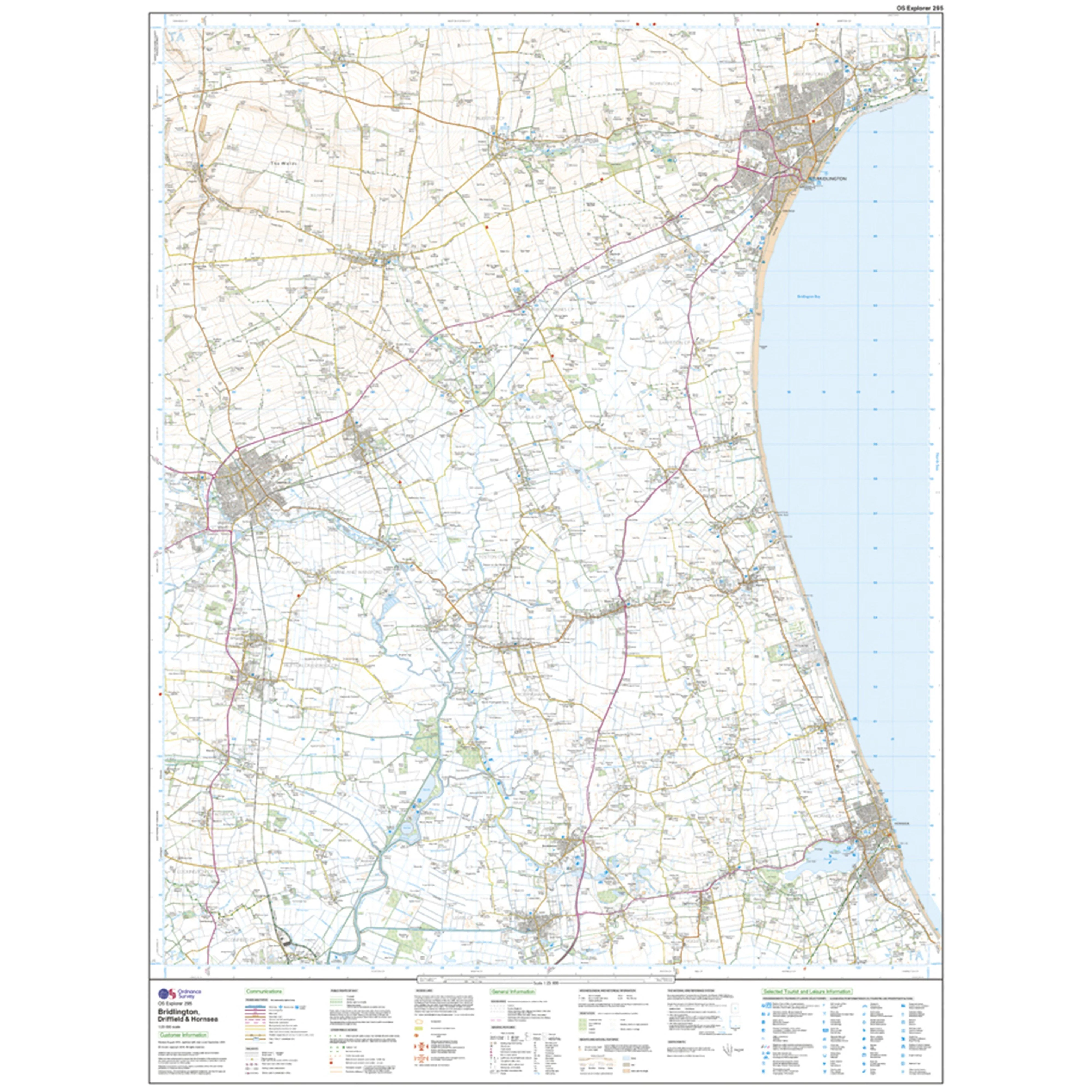Explorer Active 295 Bridlington Driffield  Hornsea Map With Digital Version - Image 3