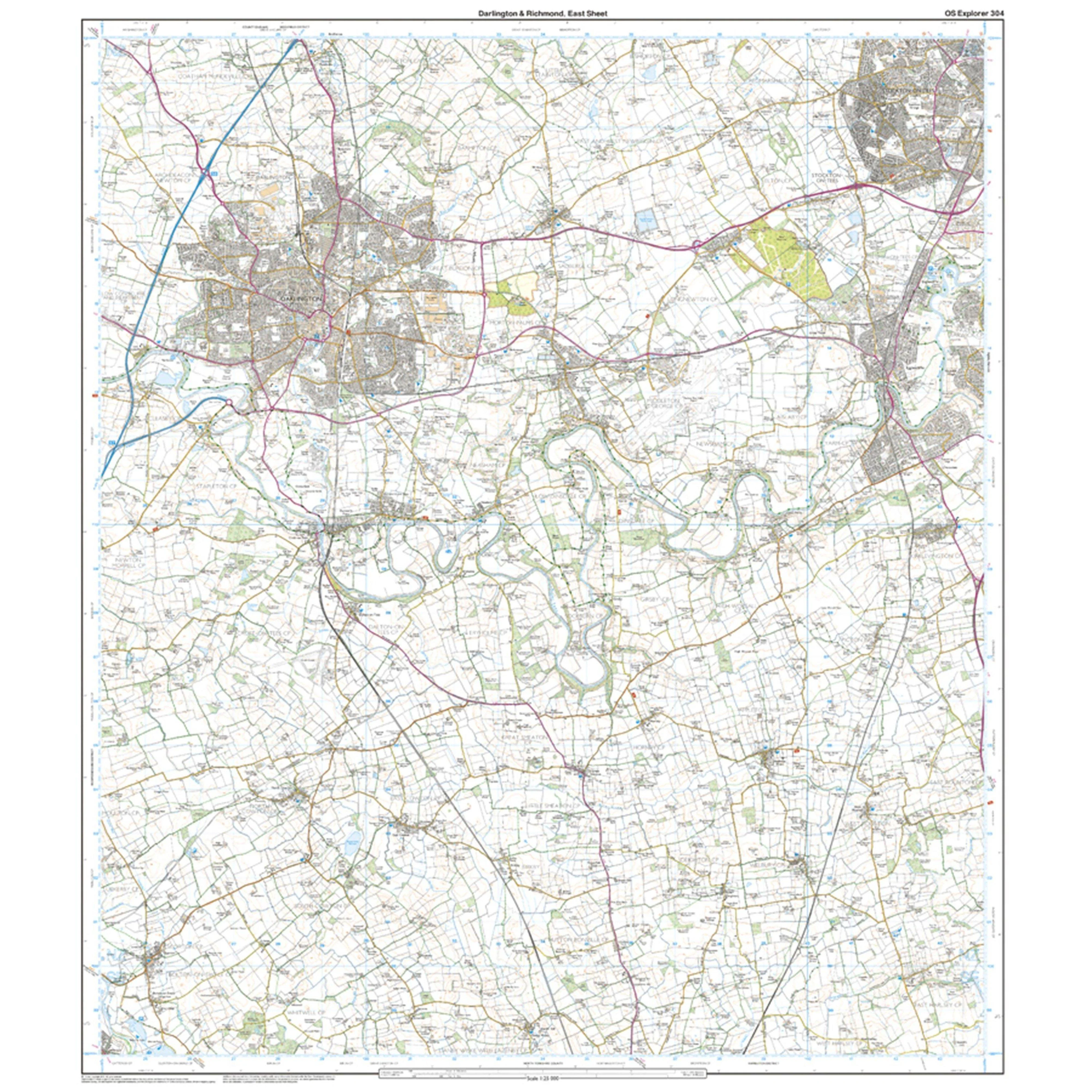 Explorer Active 304 Darlington & Richmond Map With Digital Version - Image 3