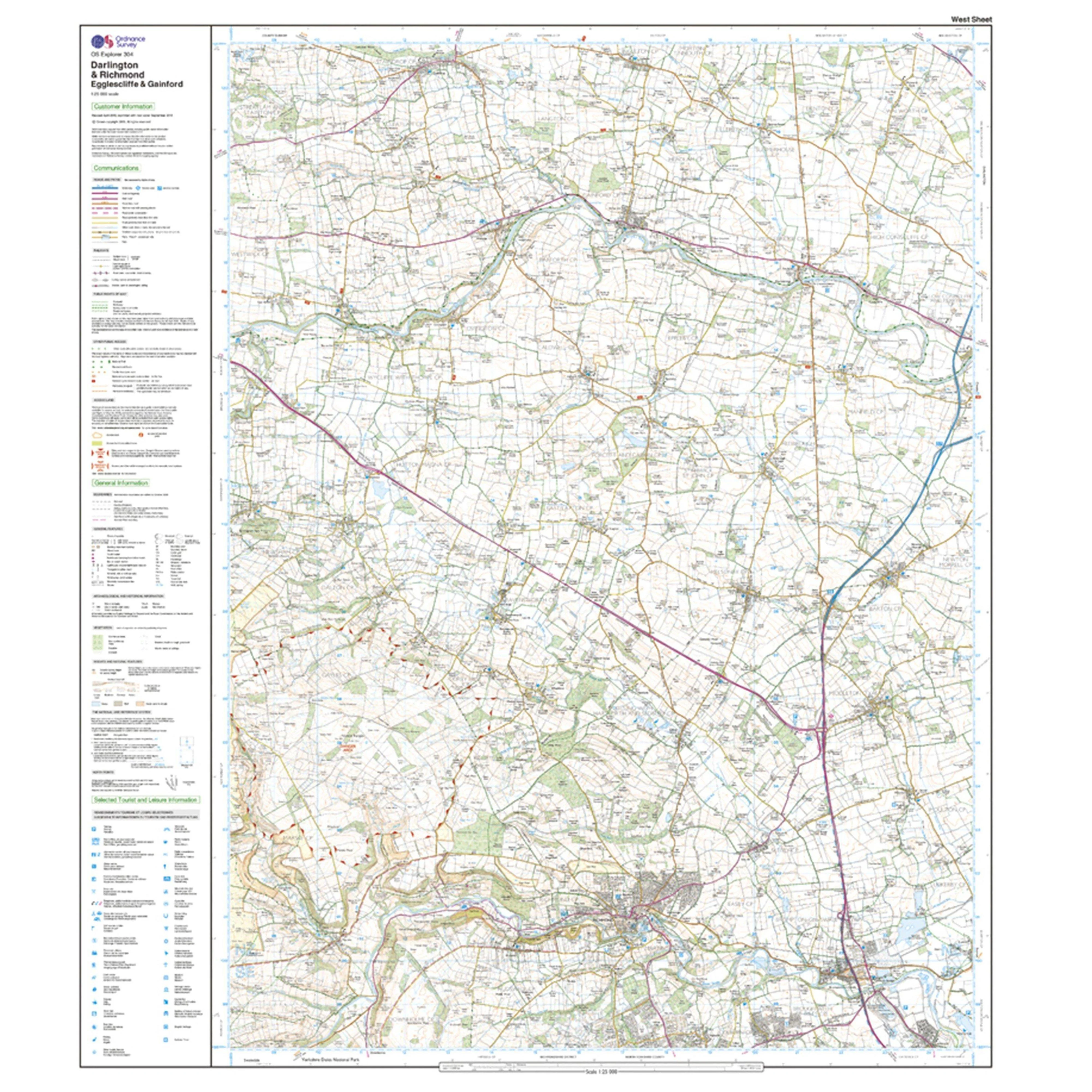 Explorer Active 304 Darlington & Richmond Map With Digital Version - Image 4