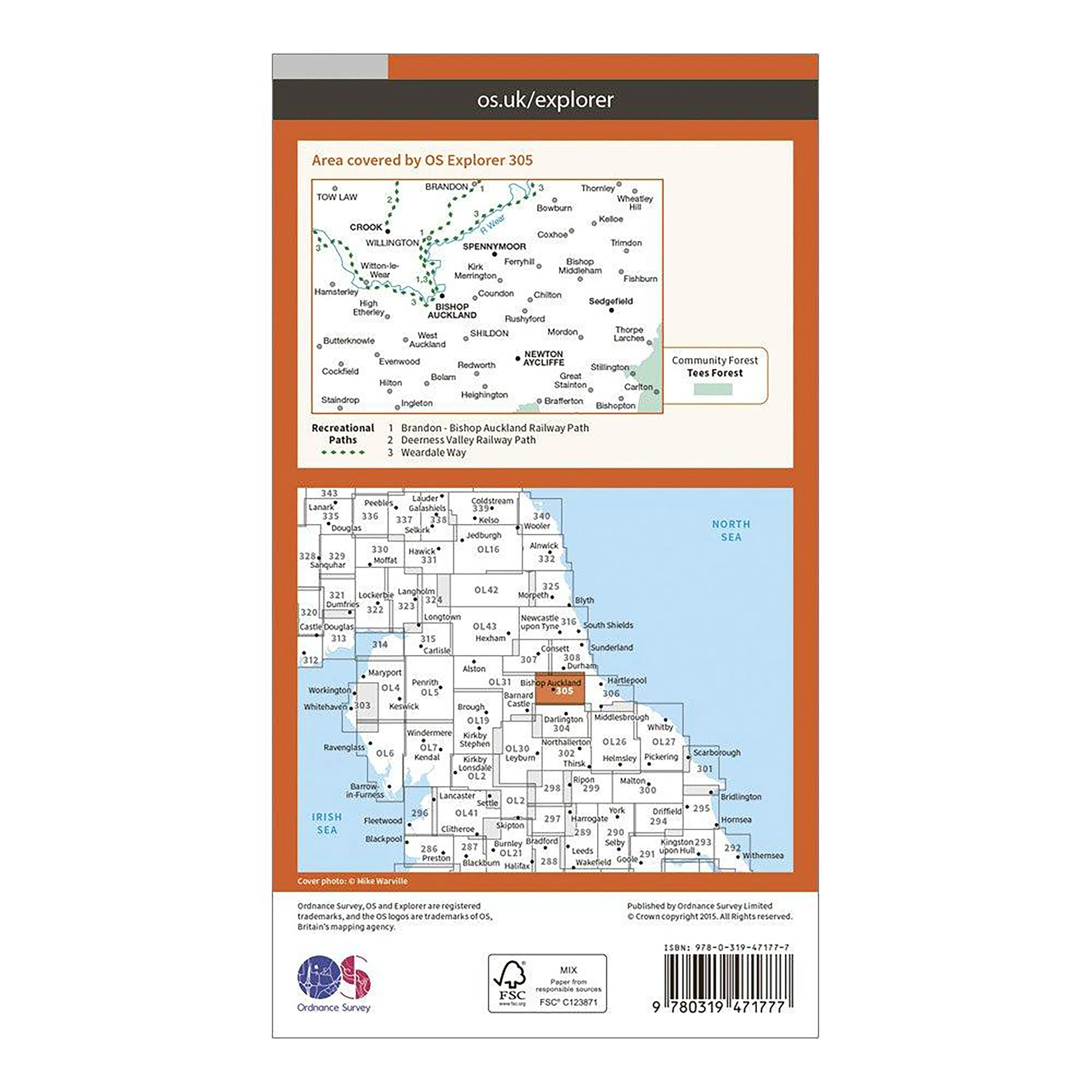 Explorer Active 305 Bishop Auckland Map With Digital Version - Image 2