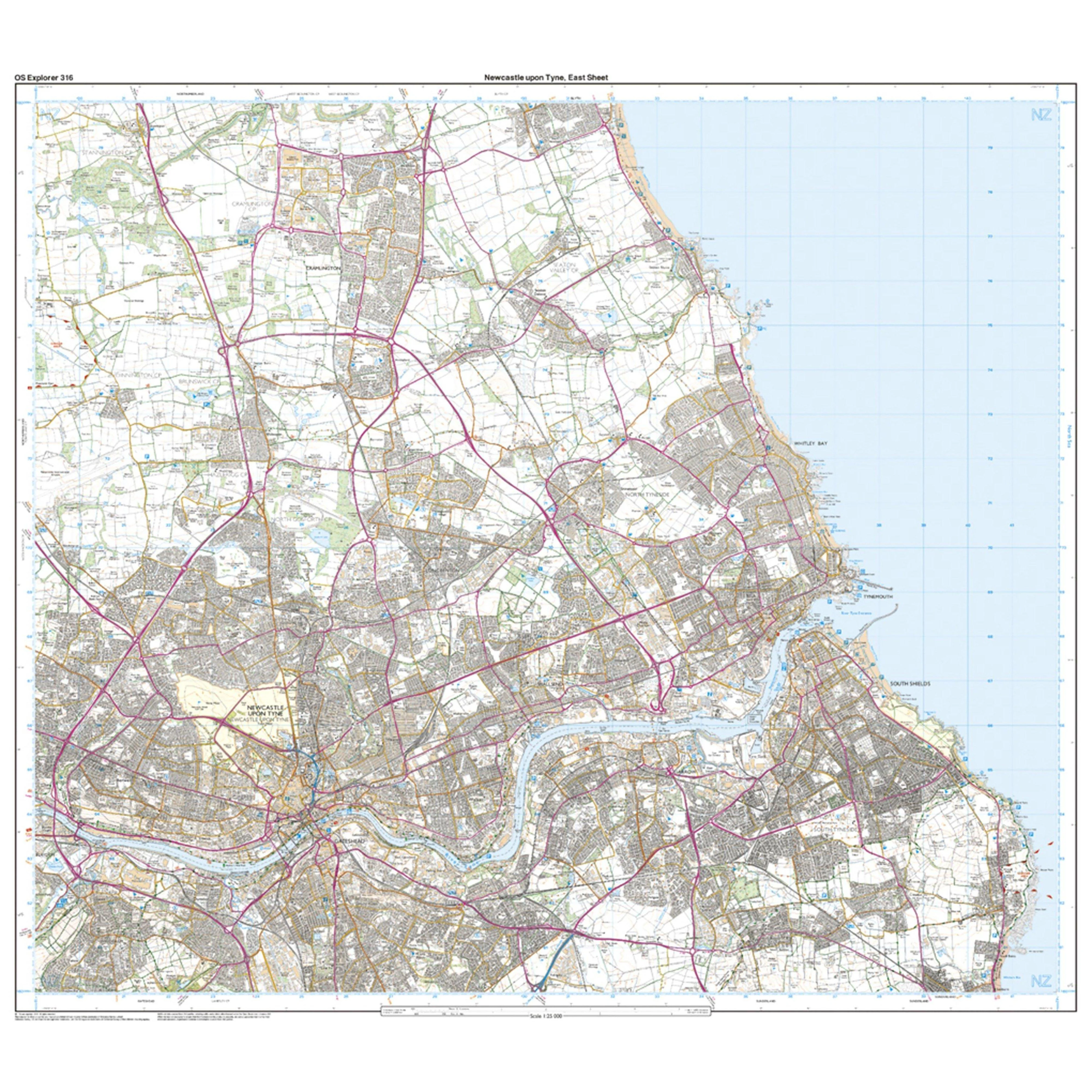 Explorer Active 316 Newcastle upon Tyne Map With Digital Version - Image 3
