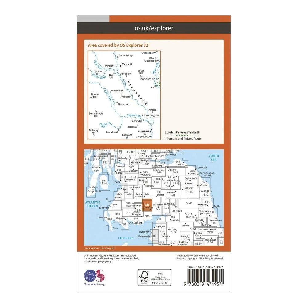 Explorer Active 321 Nithsdale & Dumfries Map With Digital Version - Image 2