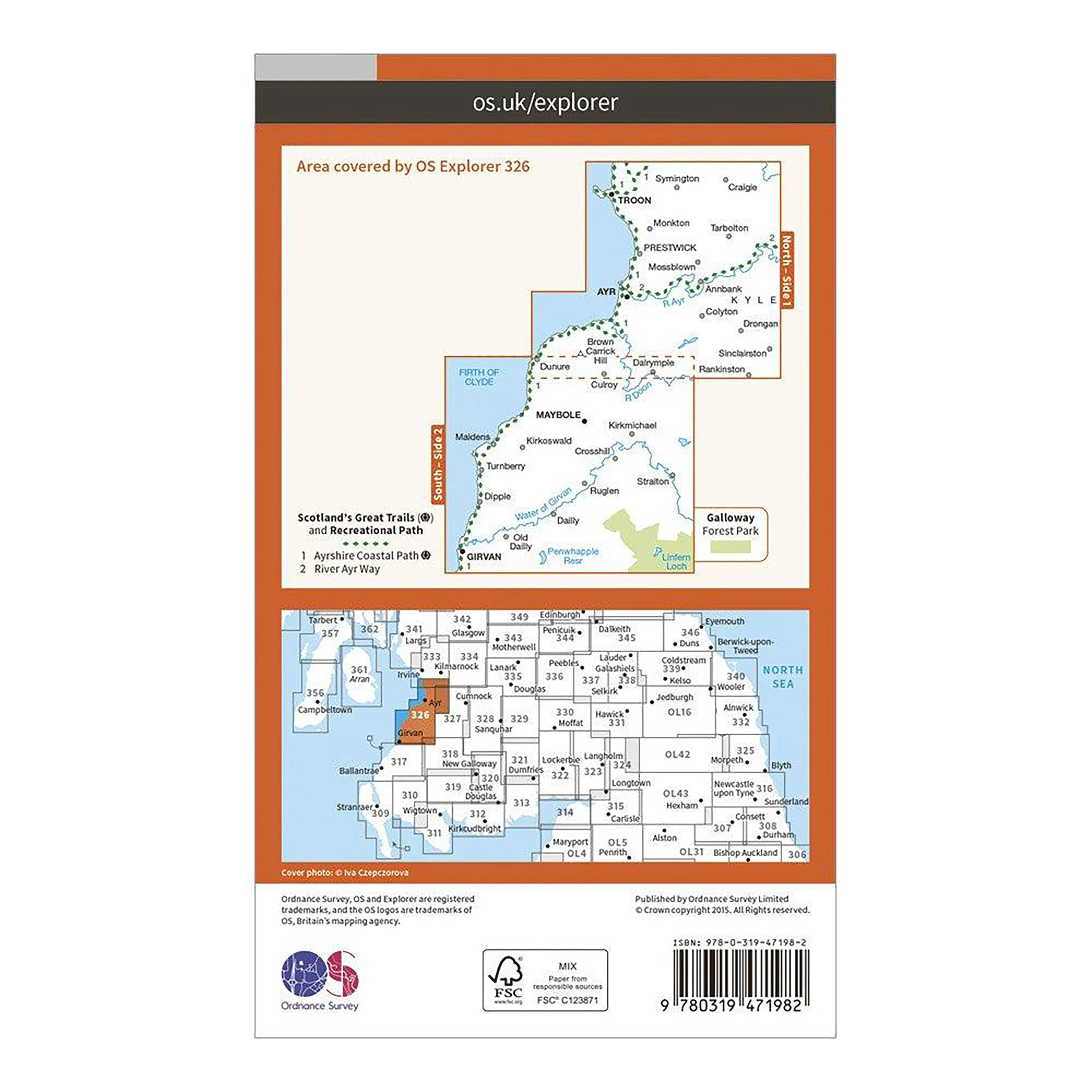 Explorer Active 326 Ayr & Troon Map With Digital Version - Image 2