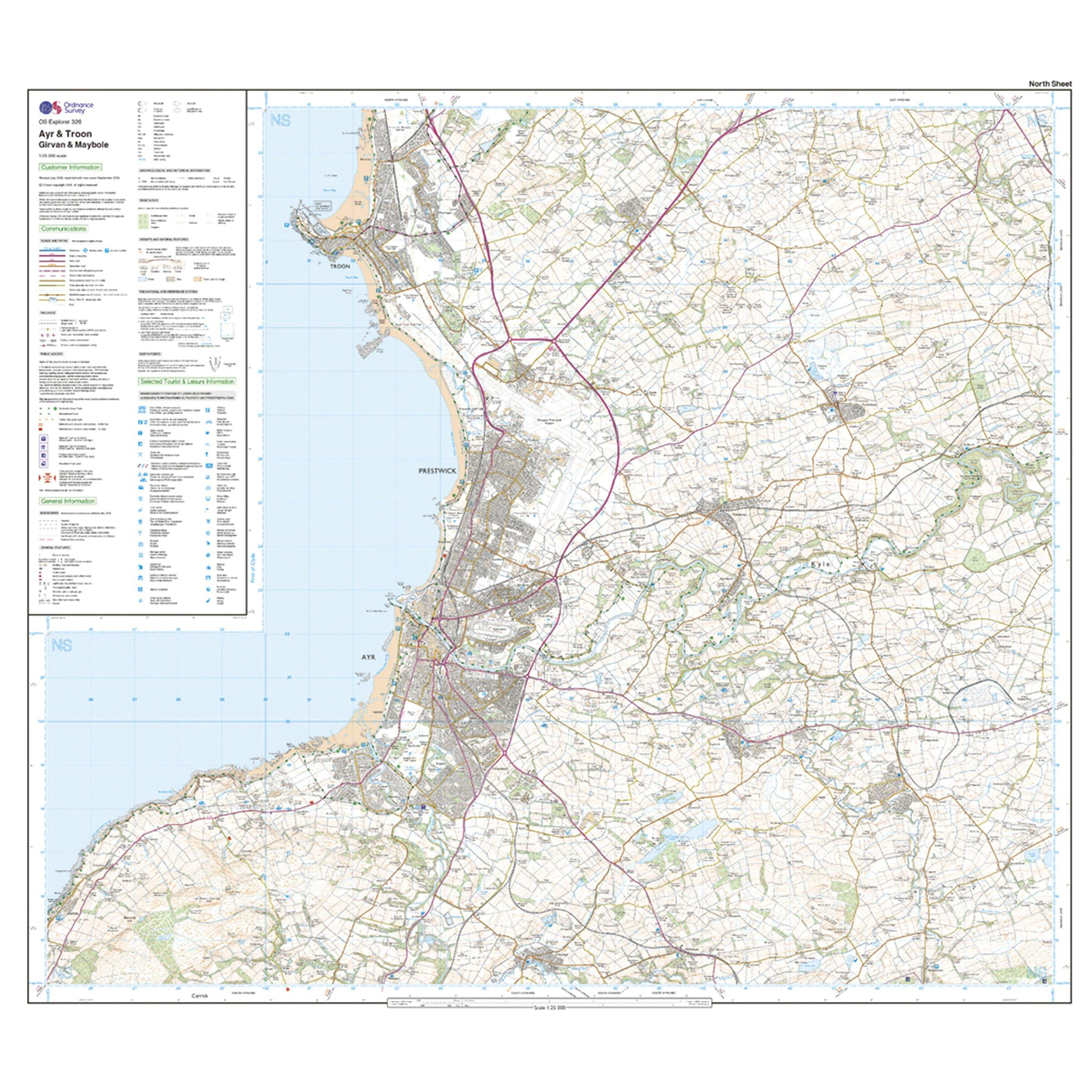 Explorer Active 326 Ayr & Troon Map With Digital Version - Image 3
