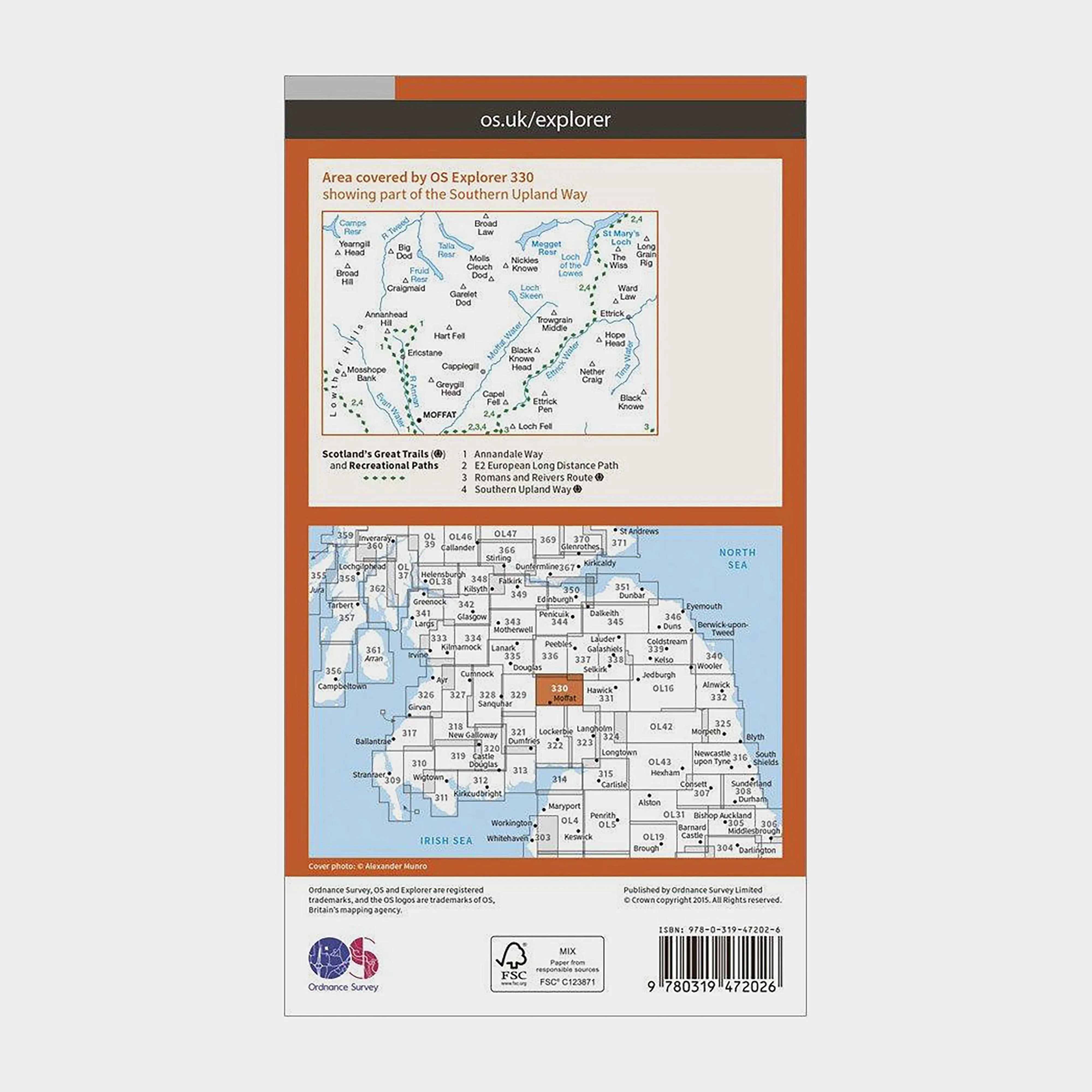 Explorer Active 330 Moffat & St Mary’s Loch Map With Digital Version - Image 2