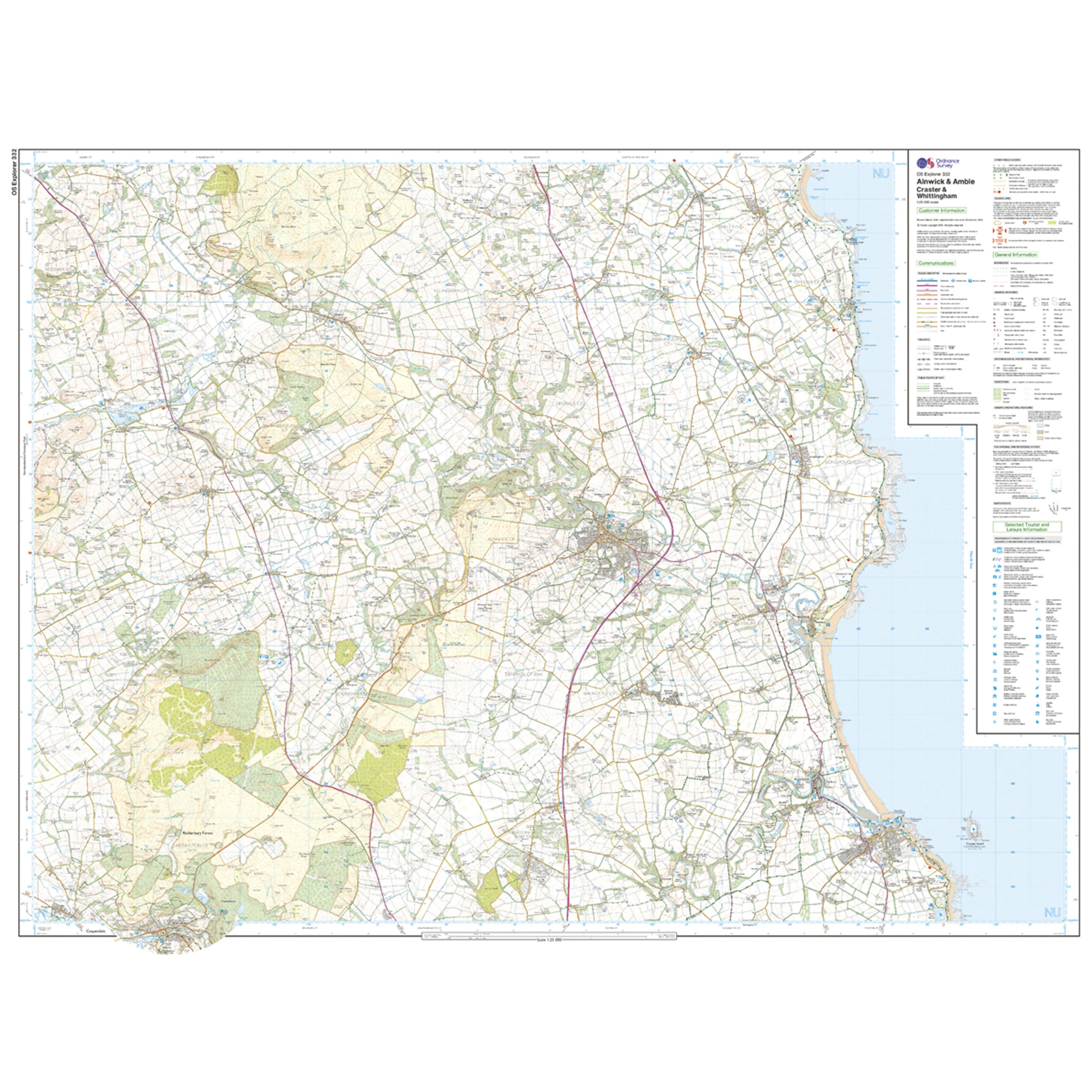 Explorer Active 332 Alnwick  Amble Map With Digital Version - Image 3