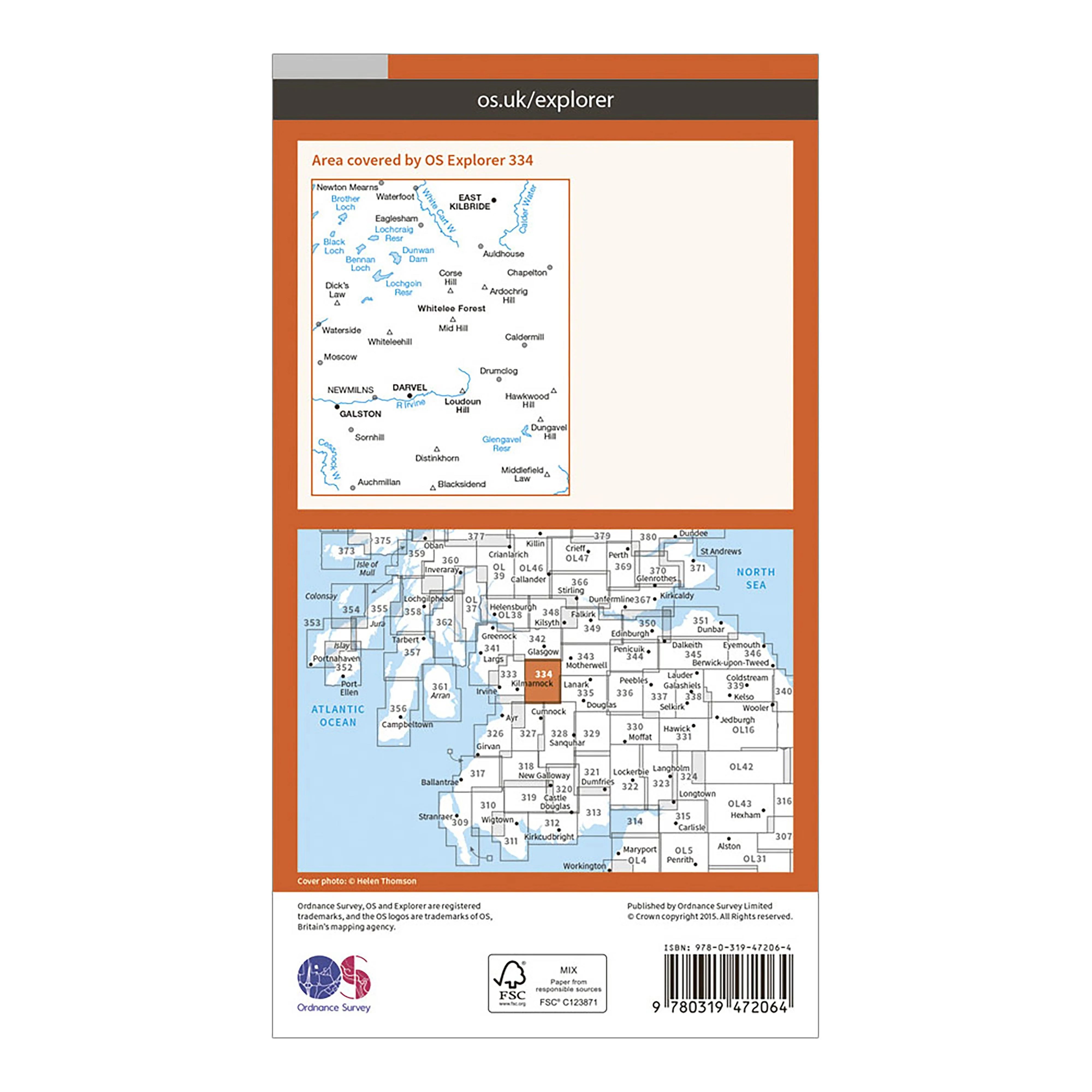 Explorer Active 334 East Kilbride, Galston & Darvel Map With Digital Version - Image 2