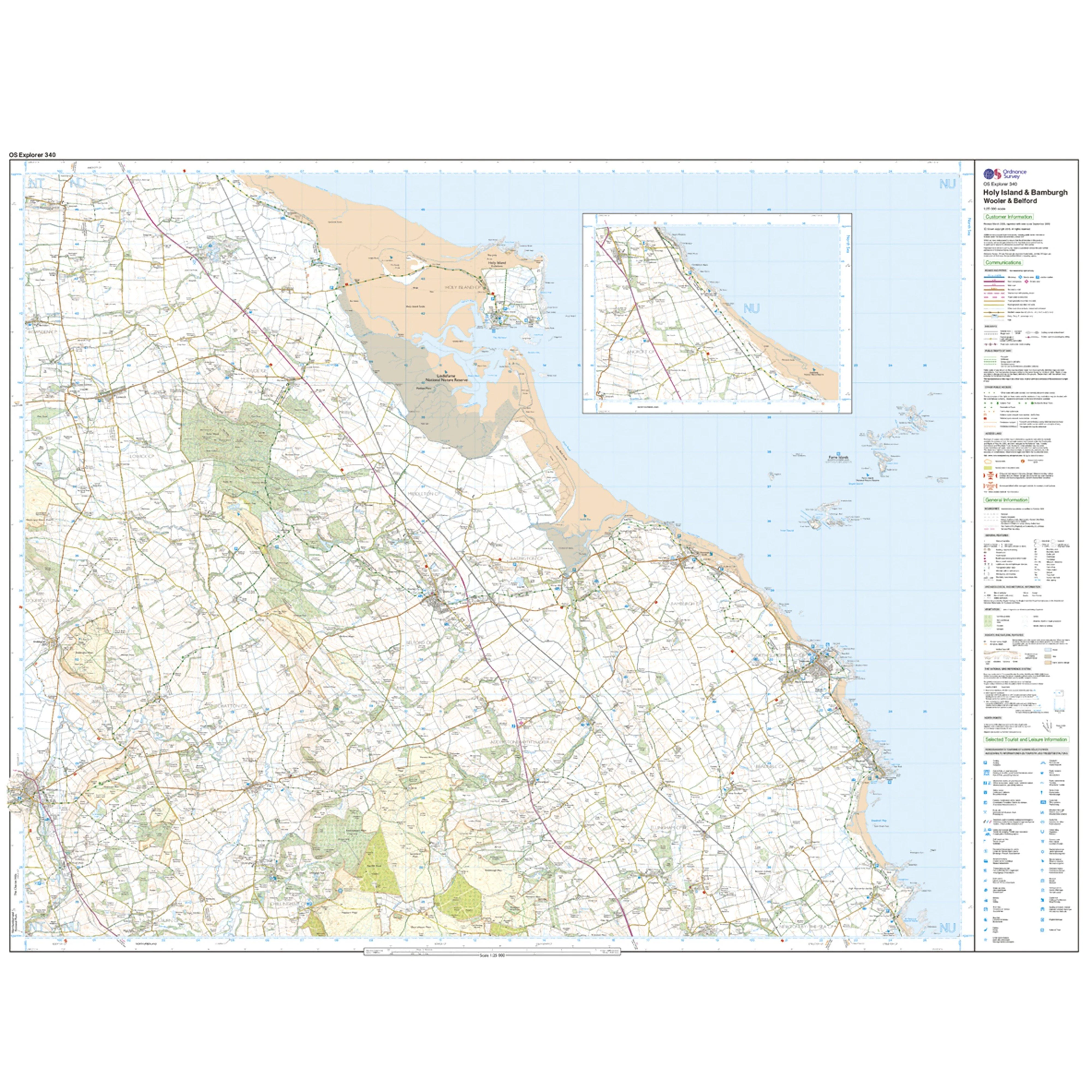 Explorer Active 340 Holy Island & Bamburgh Map With Digital Version - Image 3