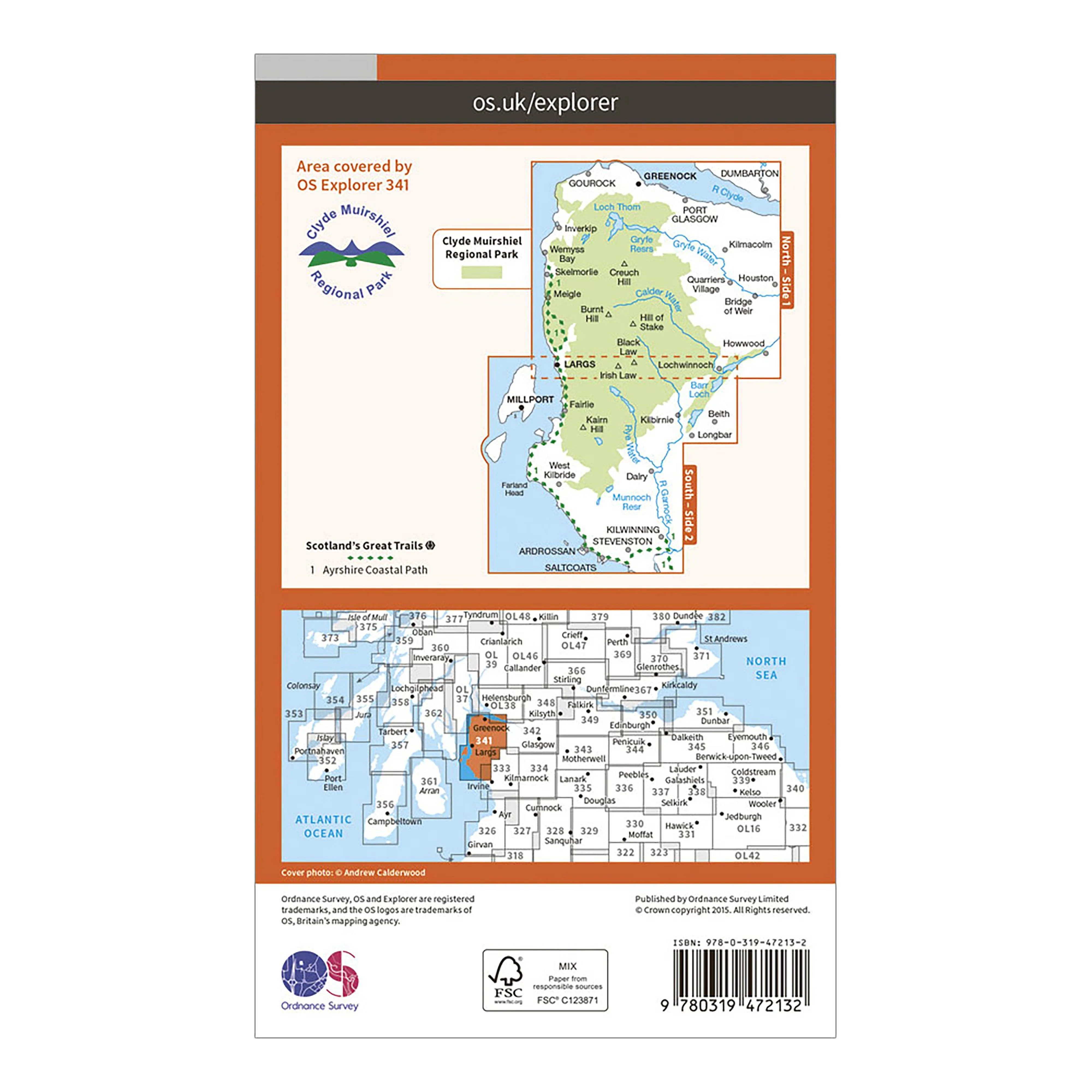 Explorer Active 341 Greenoch, Largs & Millport Map With Digital Version - Image 2