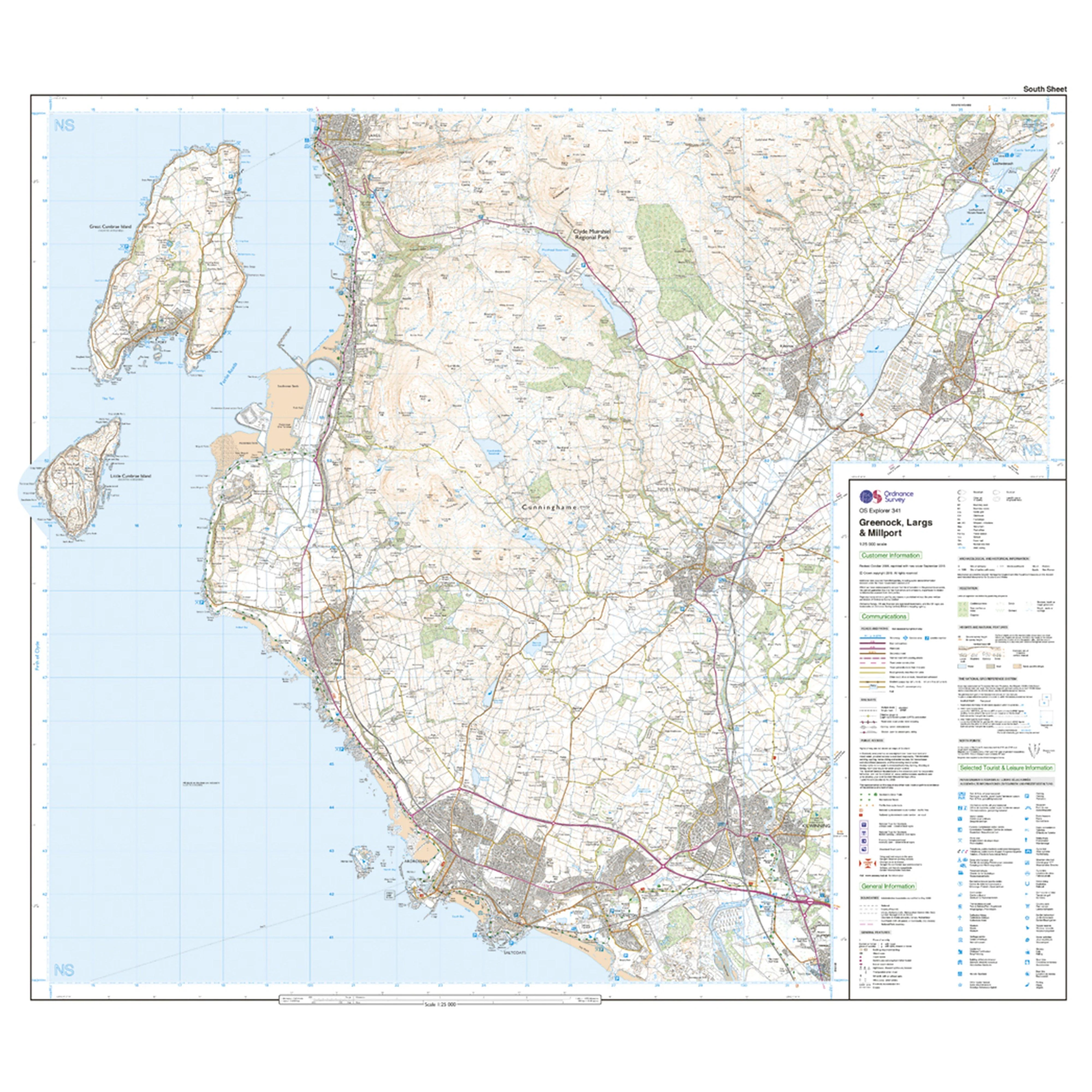 Explorer Active 341 Greenoch, Largs & Millport Map With Digital Version - Image 4